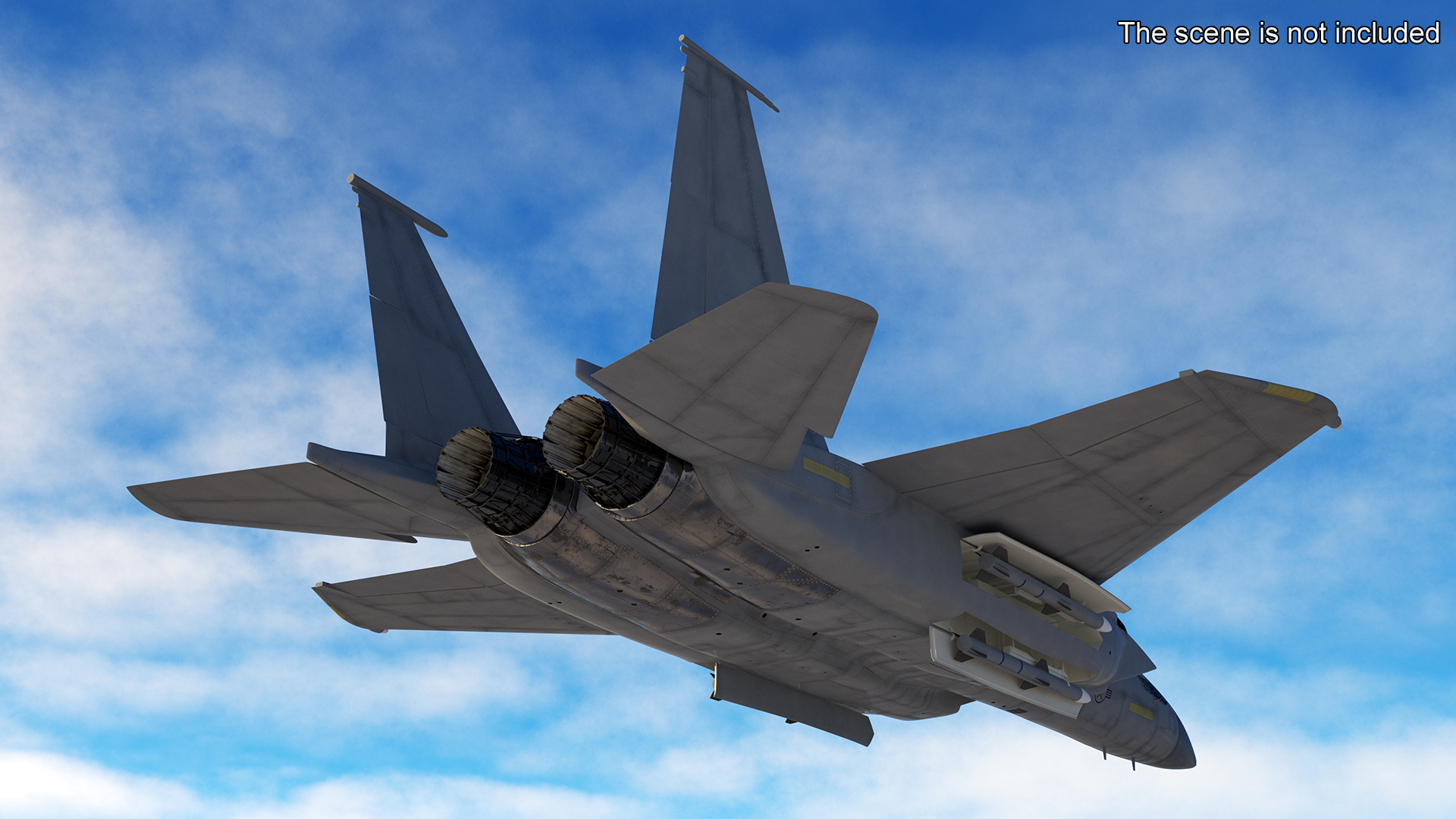 3D F-15 Silent Eagle in Flight Battle Position model