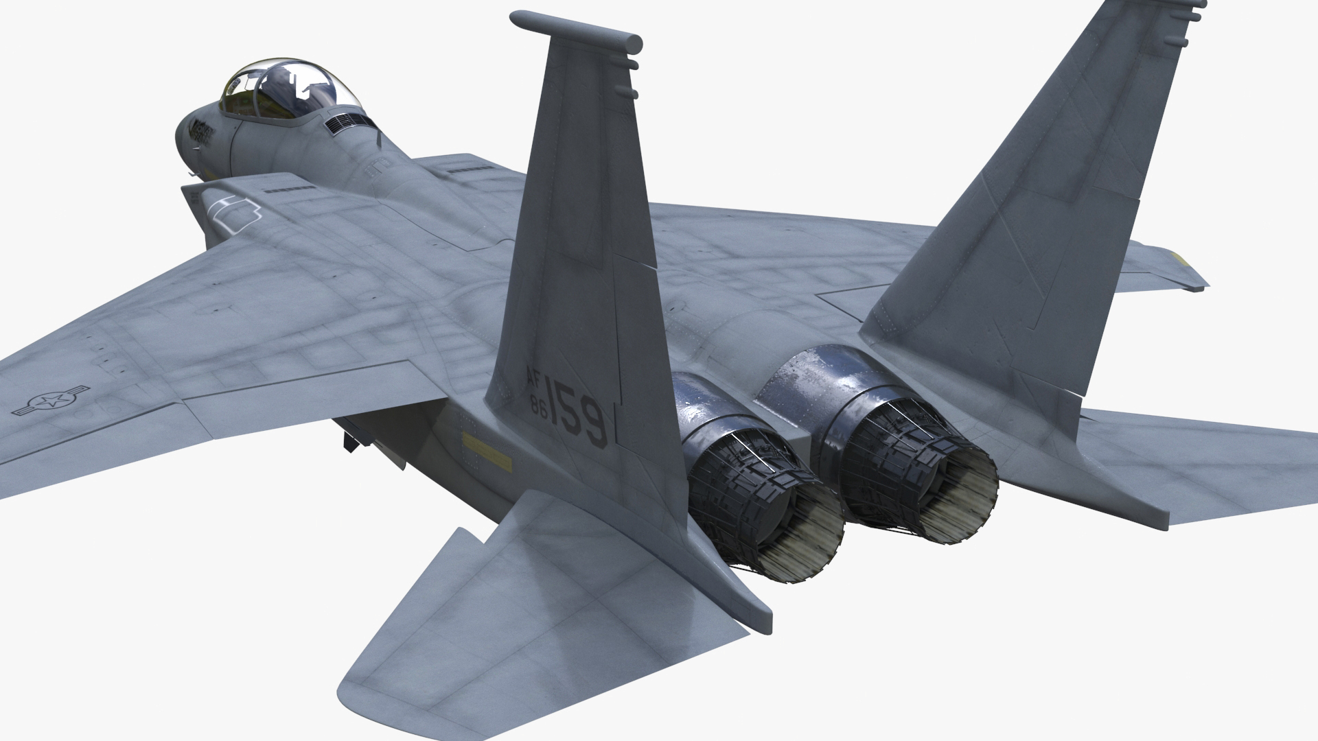 3D F-15 Silent Eagle in Flight Battle Position model