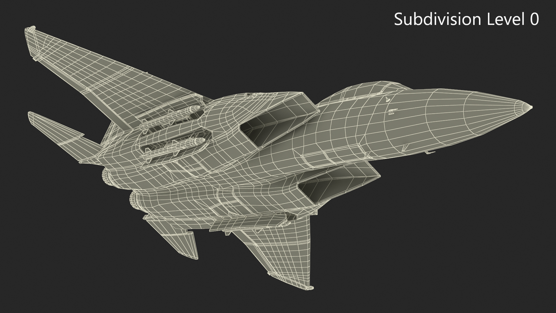 3D F-15 Silent Eagle in Flight Battle Position model
