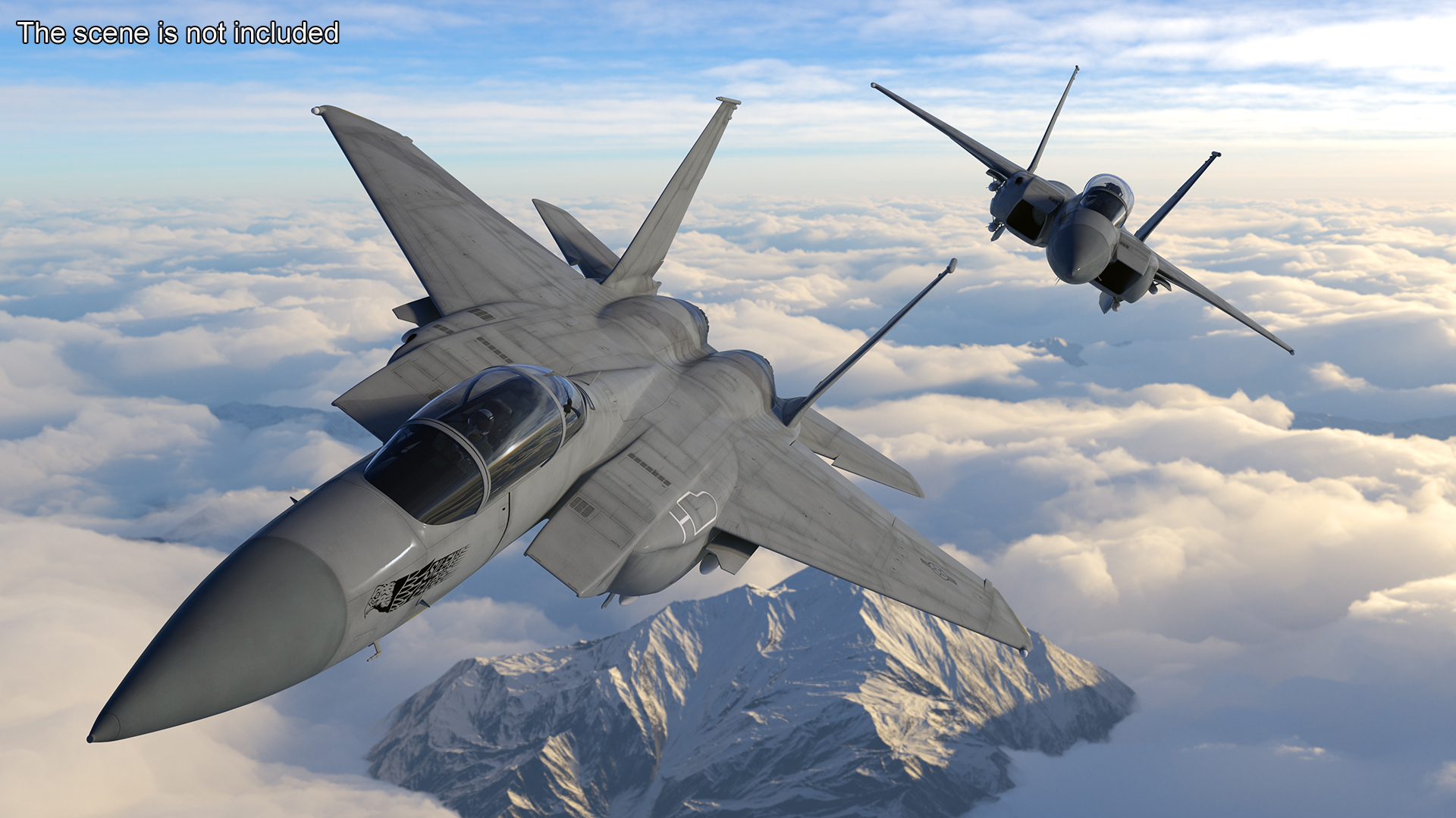 3D F-15 Silent Eagle in Flight Battle Position model