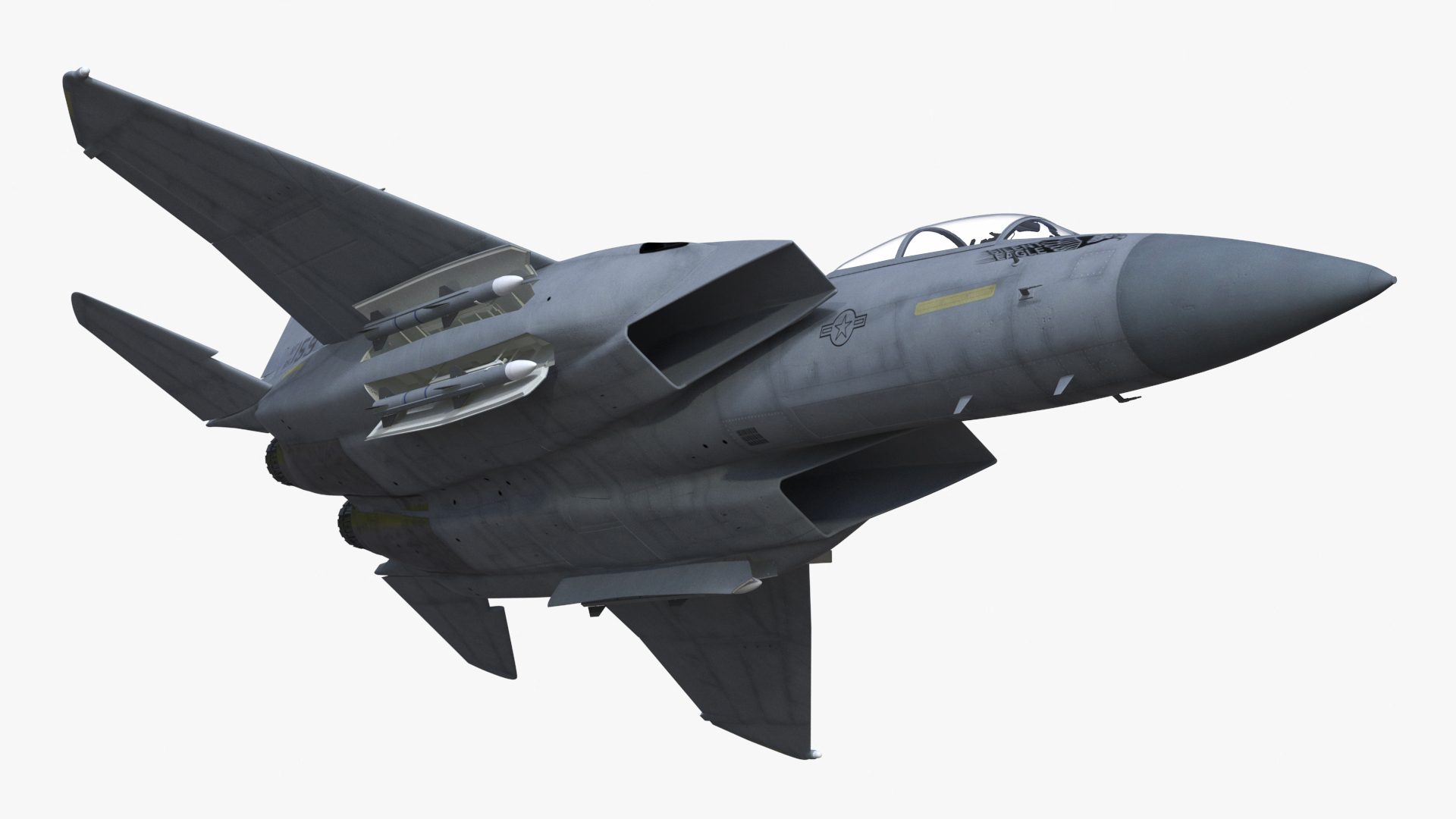 3D F-15 Silent Eagle in Flight Battle Position model