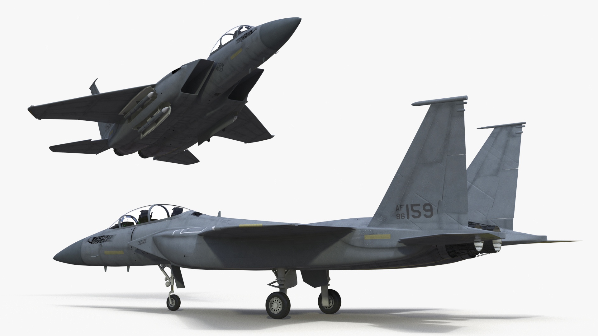 3D F-15 Silent Eagle in Flight Battle Position model