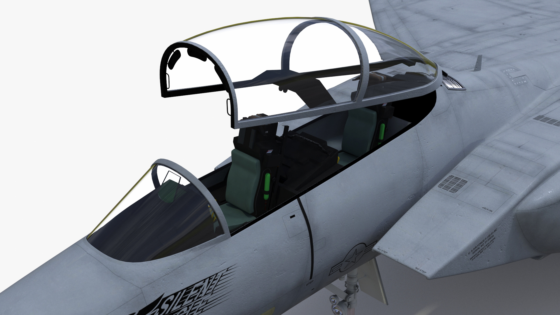 3D F-15 Silent Eagle in Flight Battle Position model