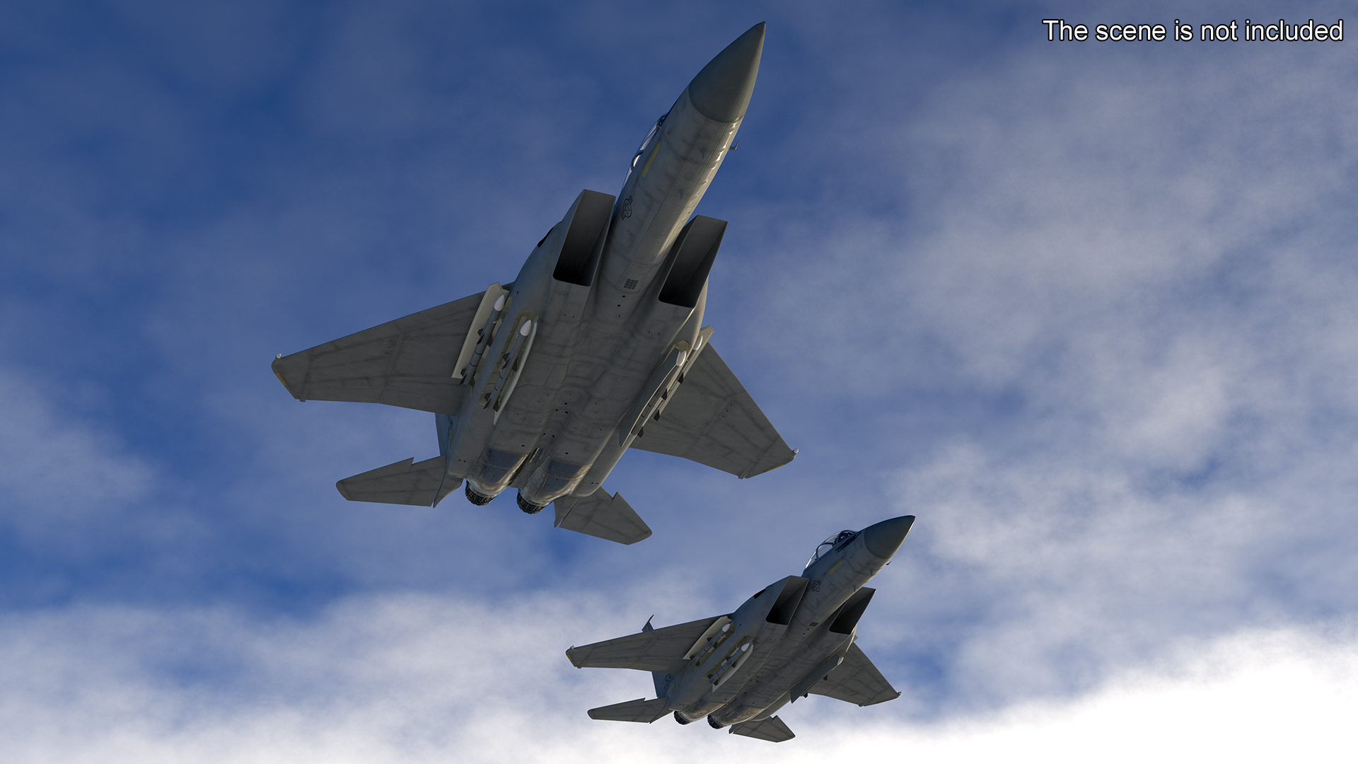 3D F-15 Silent Eagle in Flight Battle Position model