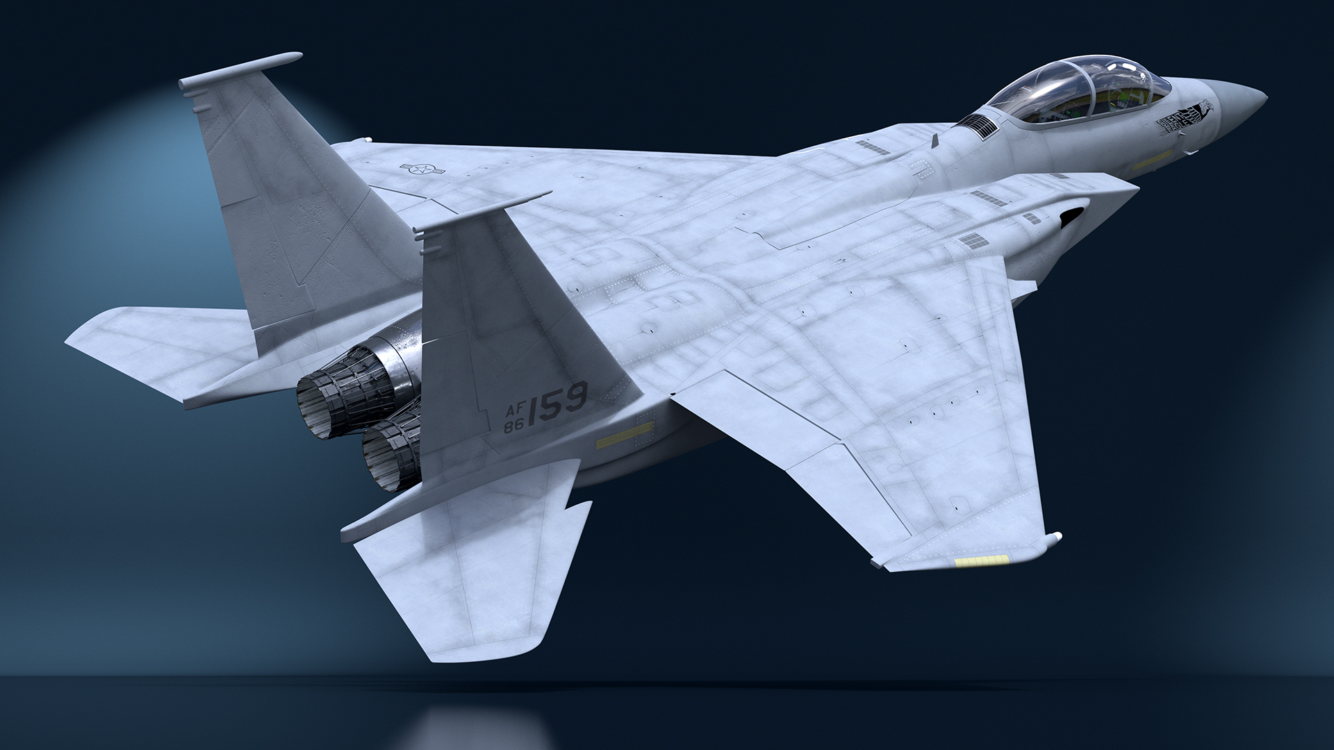 3D F-15 Silent Eagle in Flight Battle Position model