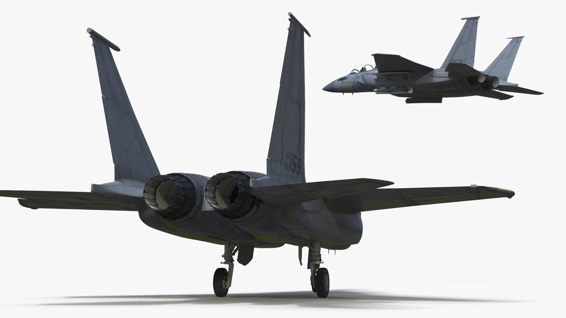 3D F-15 Silent Eagle in Flight Battle Position model