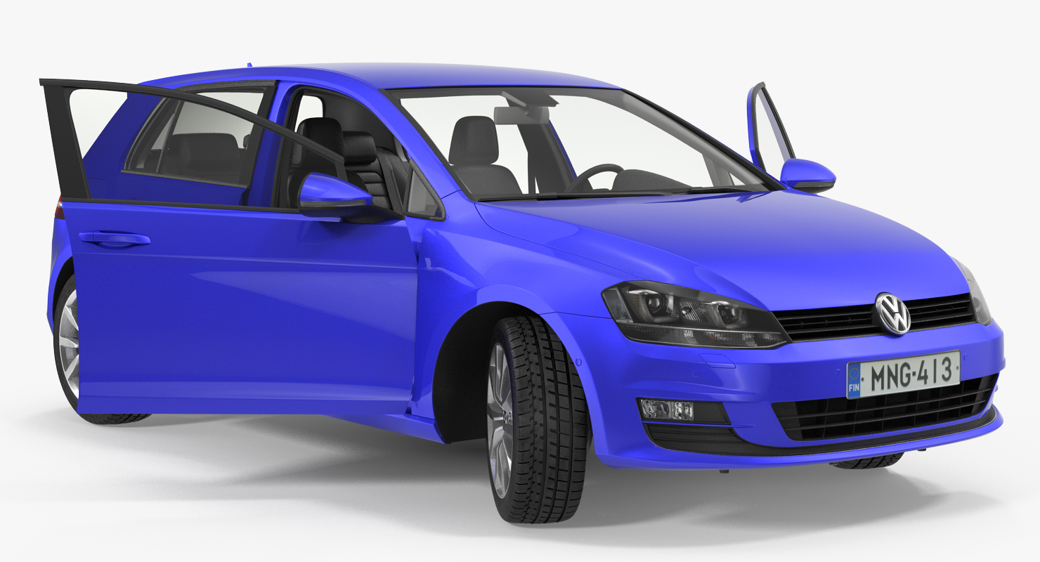 Volkswagen Golf 2017 Rigged 3D