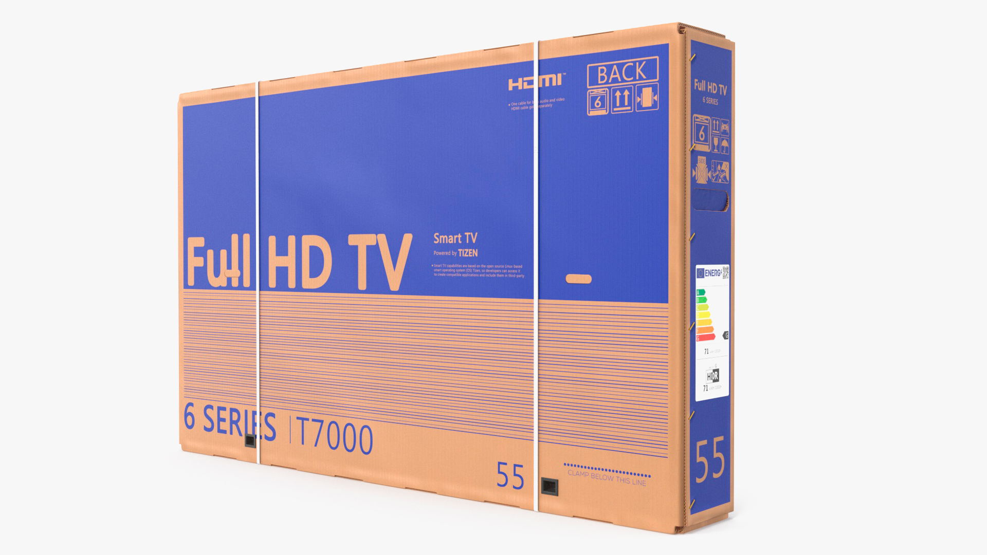 3D 55 Inch TV Packaging Carton Box