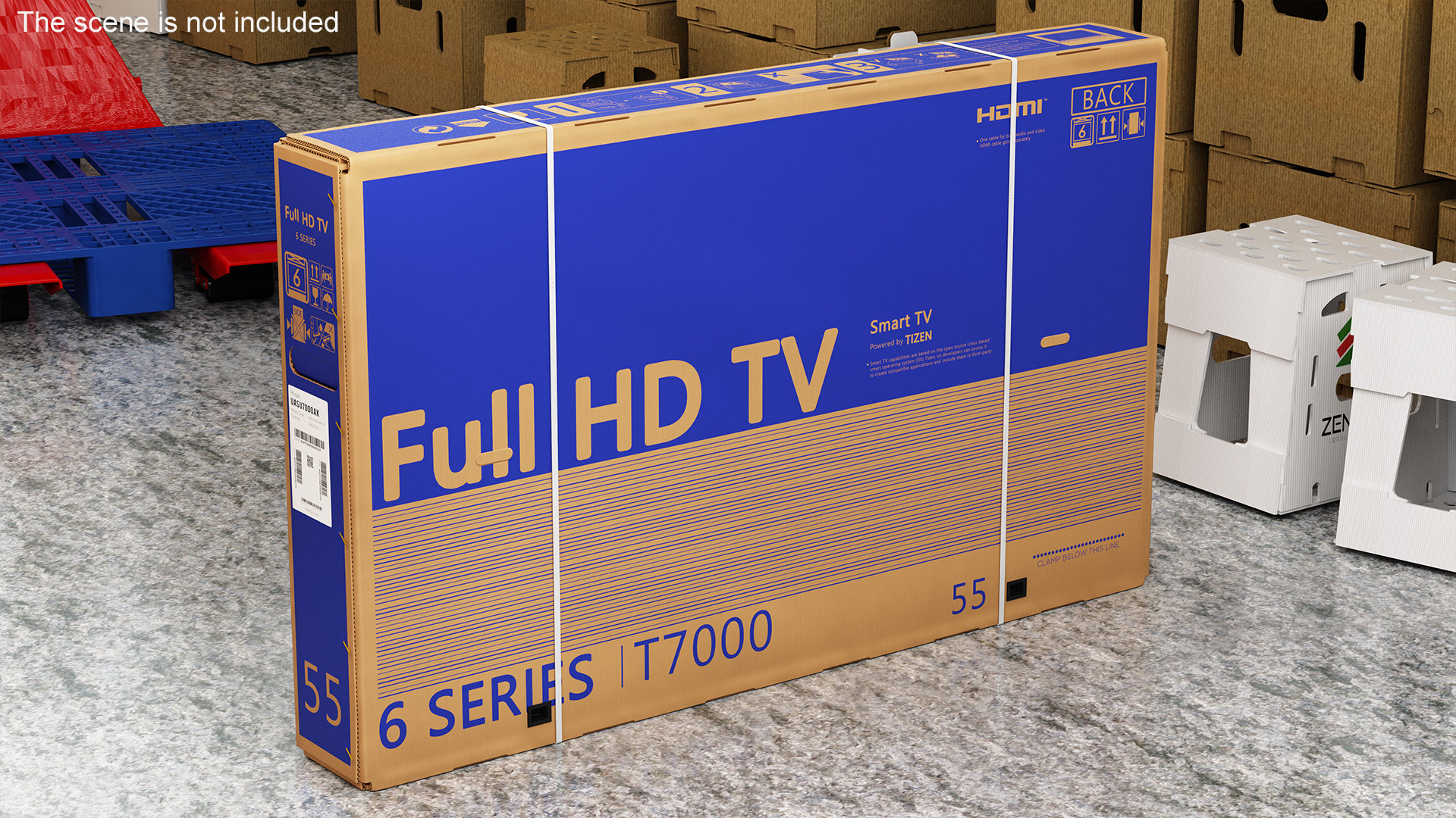 3D 55 Inch TV Packaging Carton Box