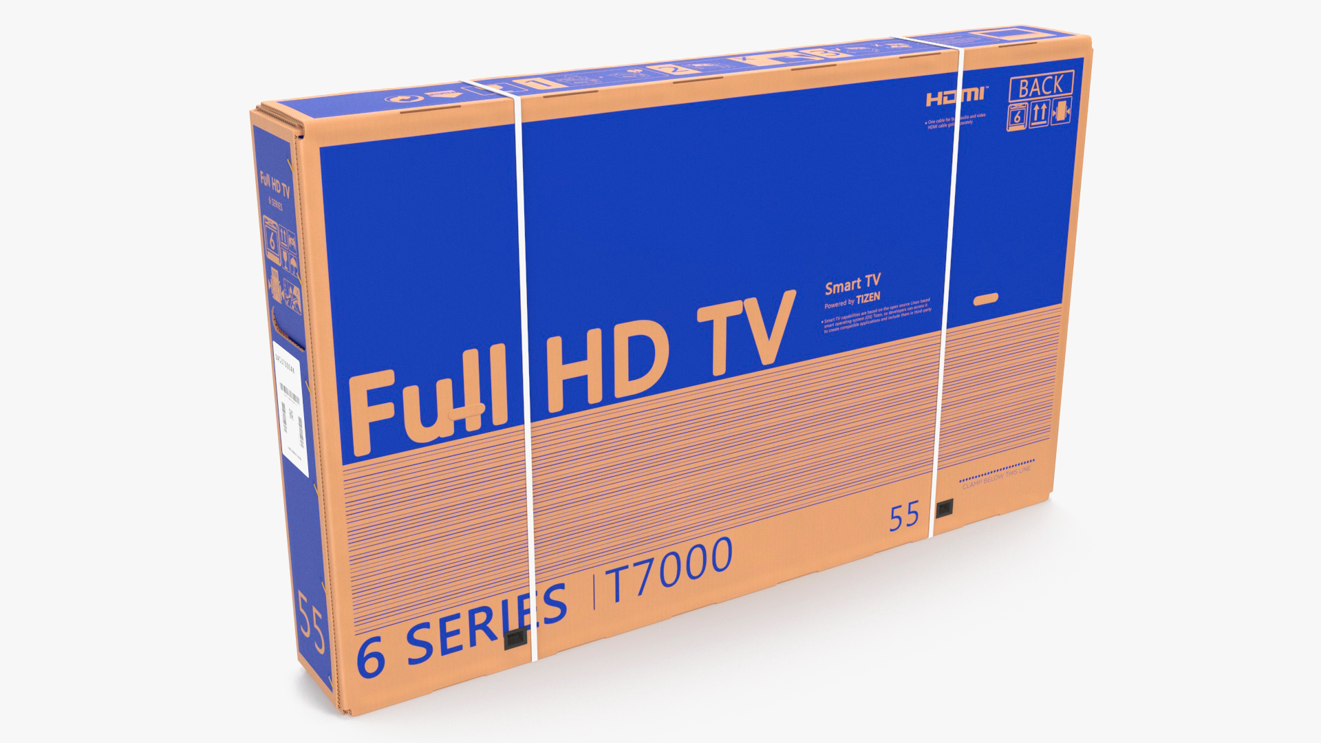 3D 55 Inch TV Packaging Carton Box