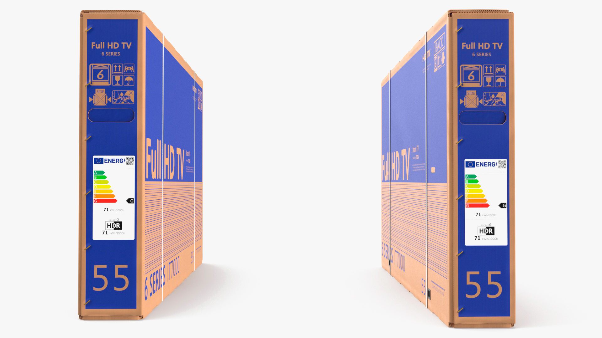 3D 55 Inch TV Packaging Carton Box