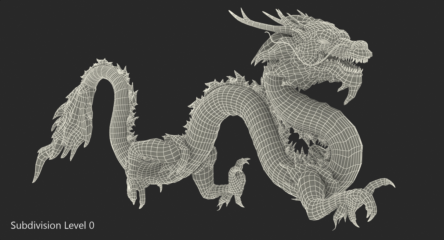 3D Golden Chinese Dragon