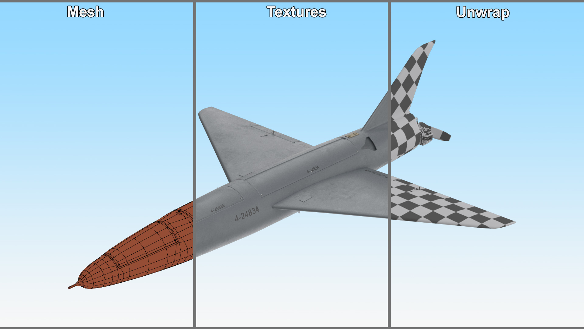 3D Drone Iranian Arash 2
