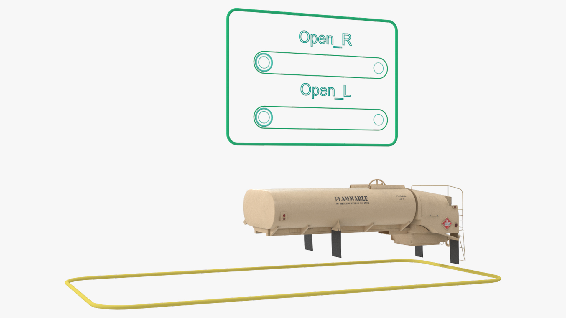 Military Fuel Tank Trailer Module with Pump Unit Desert Rigged - view 2