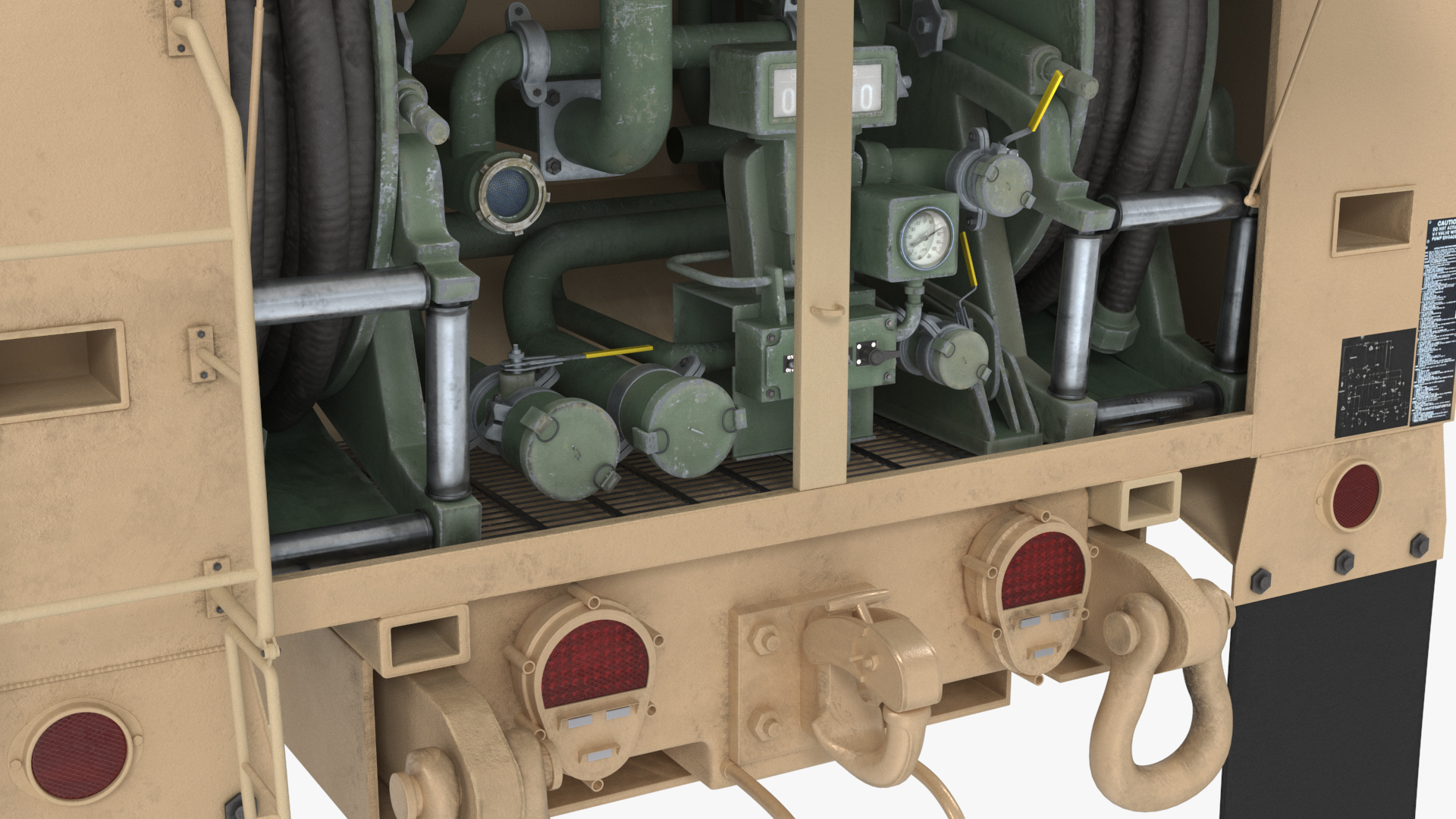 Military Fuel Tank Trailer Module with Pump Unit Desert Rigged - view 10