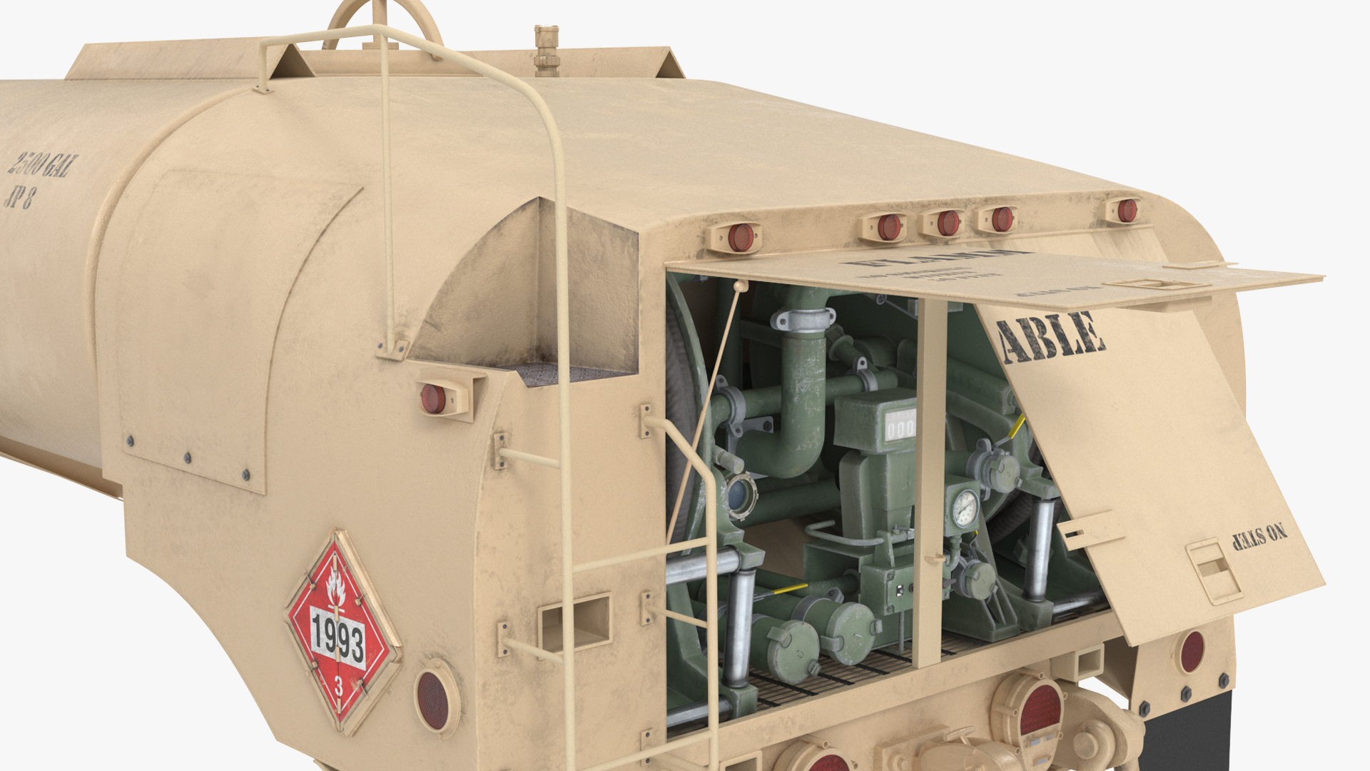 Military Fuel Tank Trailer Module with Pump Unit Desert Rigged - view 8