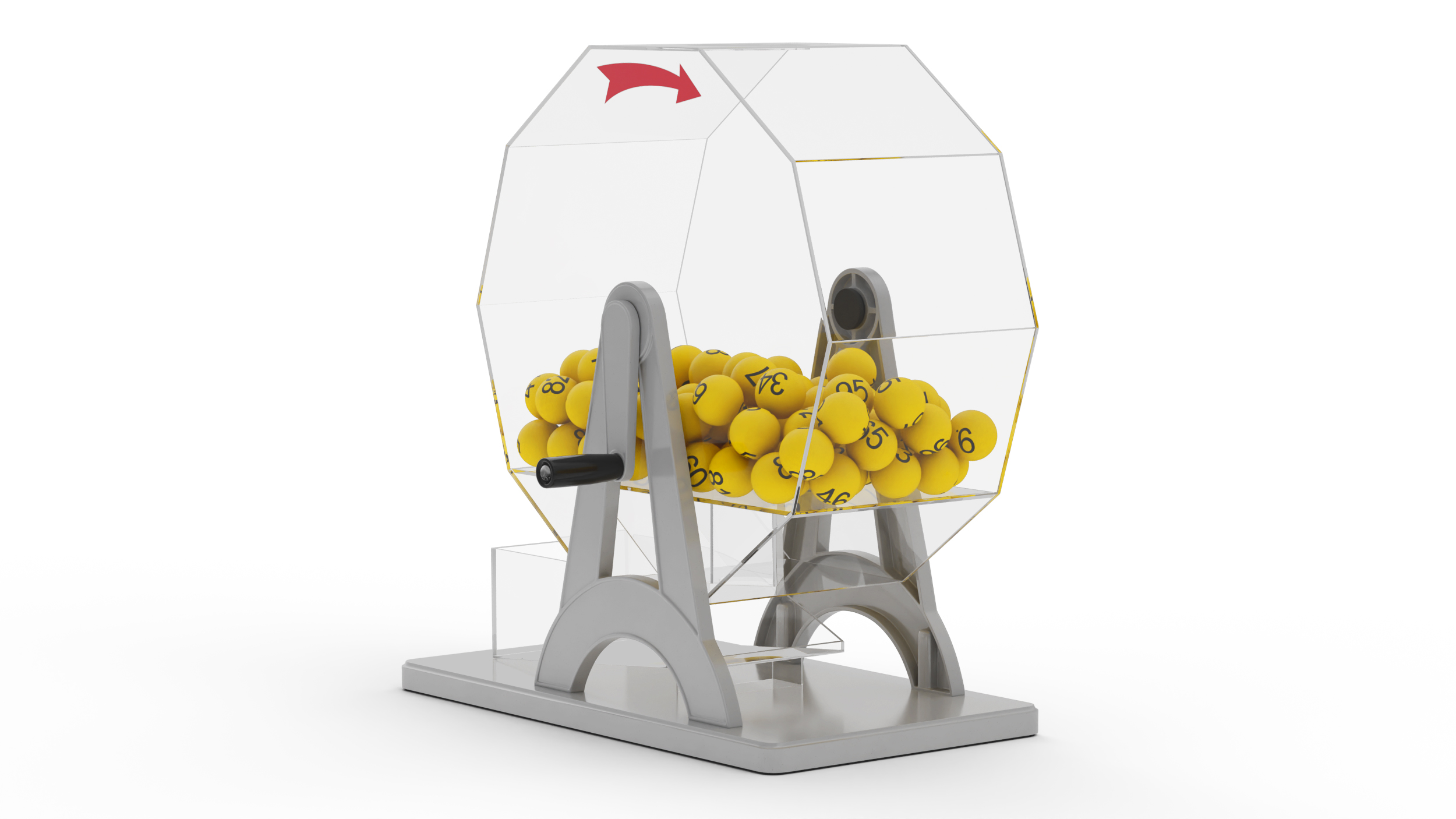 Manual Bingo Balls Lottery Machine 3D model