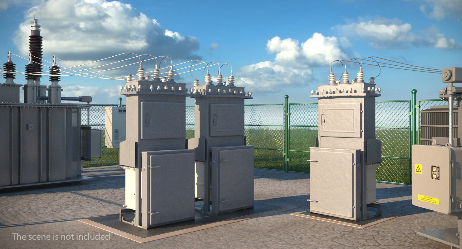High Voltage Transformer 3D model