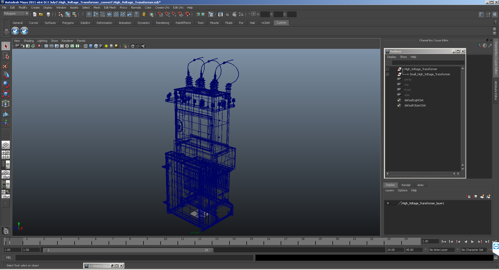 High Voltage Transformer 3D model