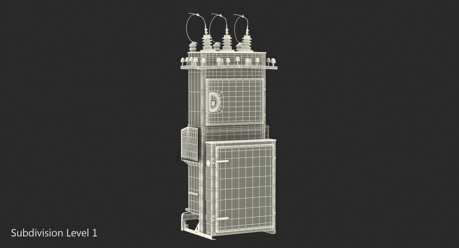 High Voltage Transformer 3D model