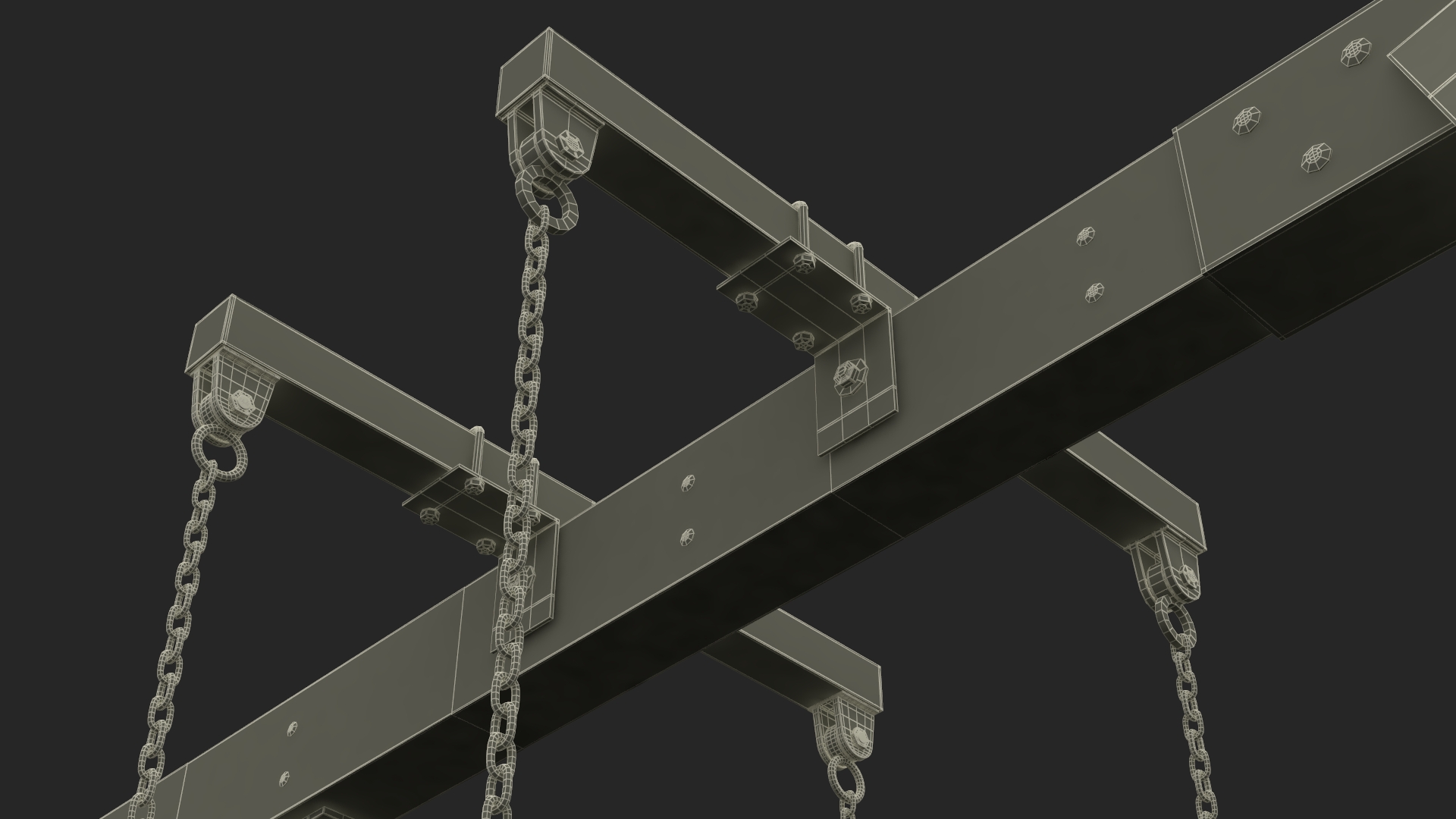 Little Twins on Swing Fur Rigged 3D