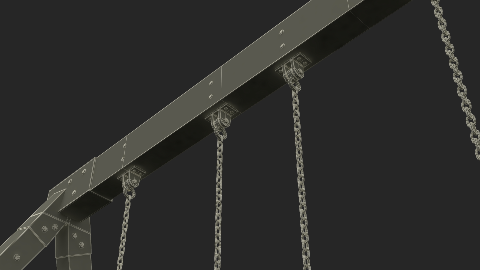 Little Twins on Swing Fur Rigged 3D