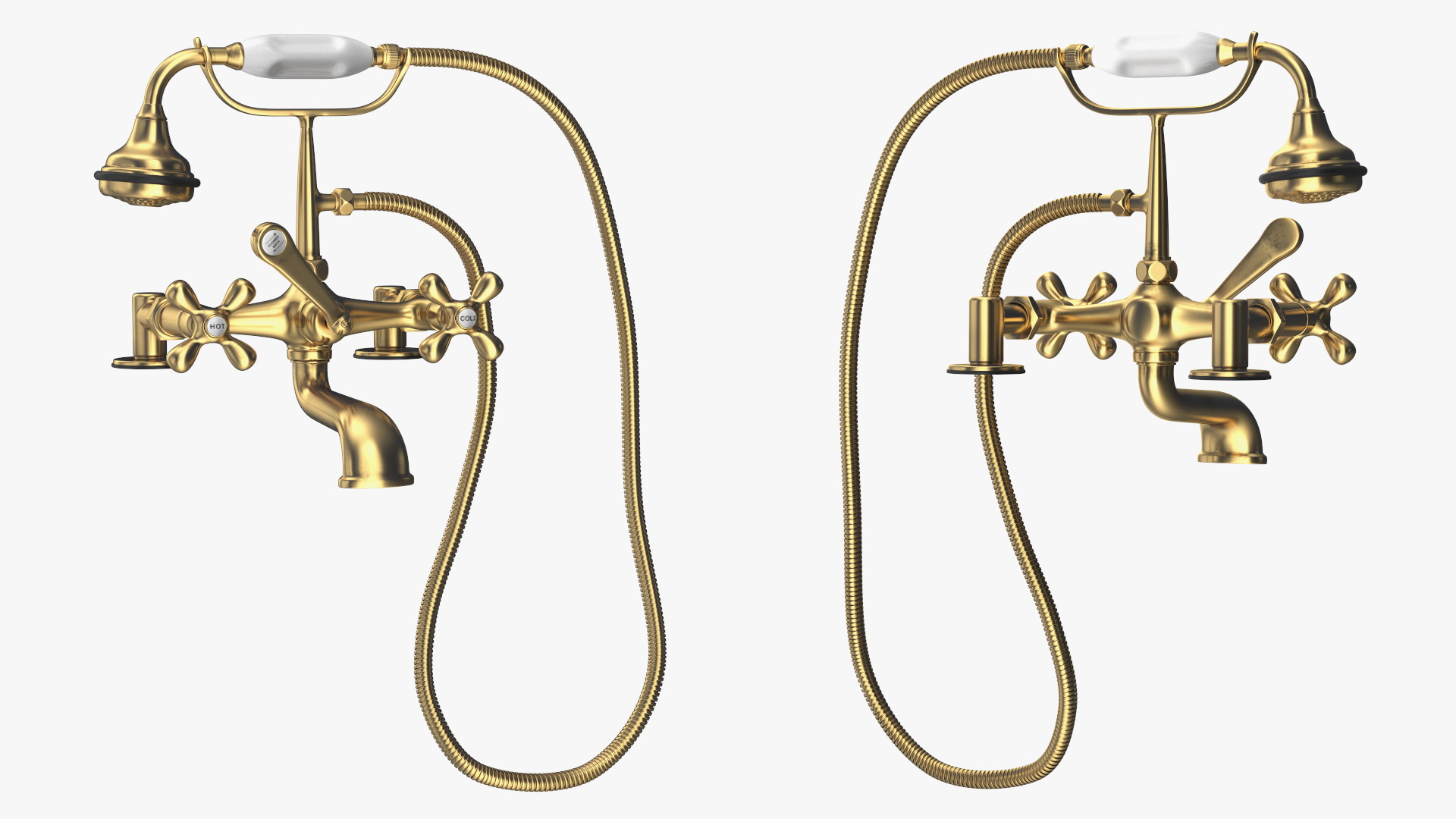Classic Bronze Bath Shower Mixer 3D