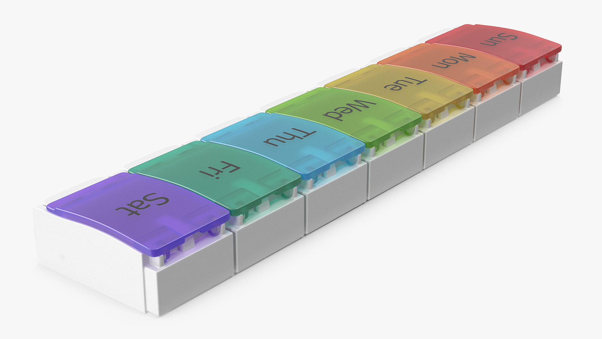 3D Weekly Pill Organizer 7 Day Pill Box Case