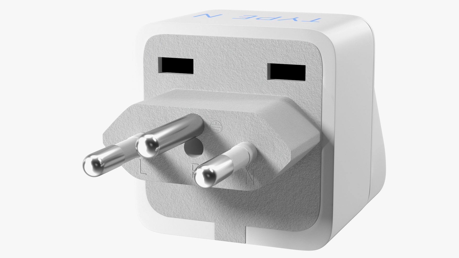 3D model Type N Universal Plug Adapter White