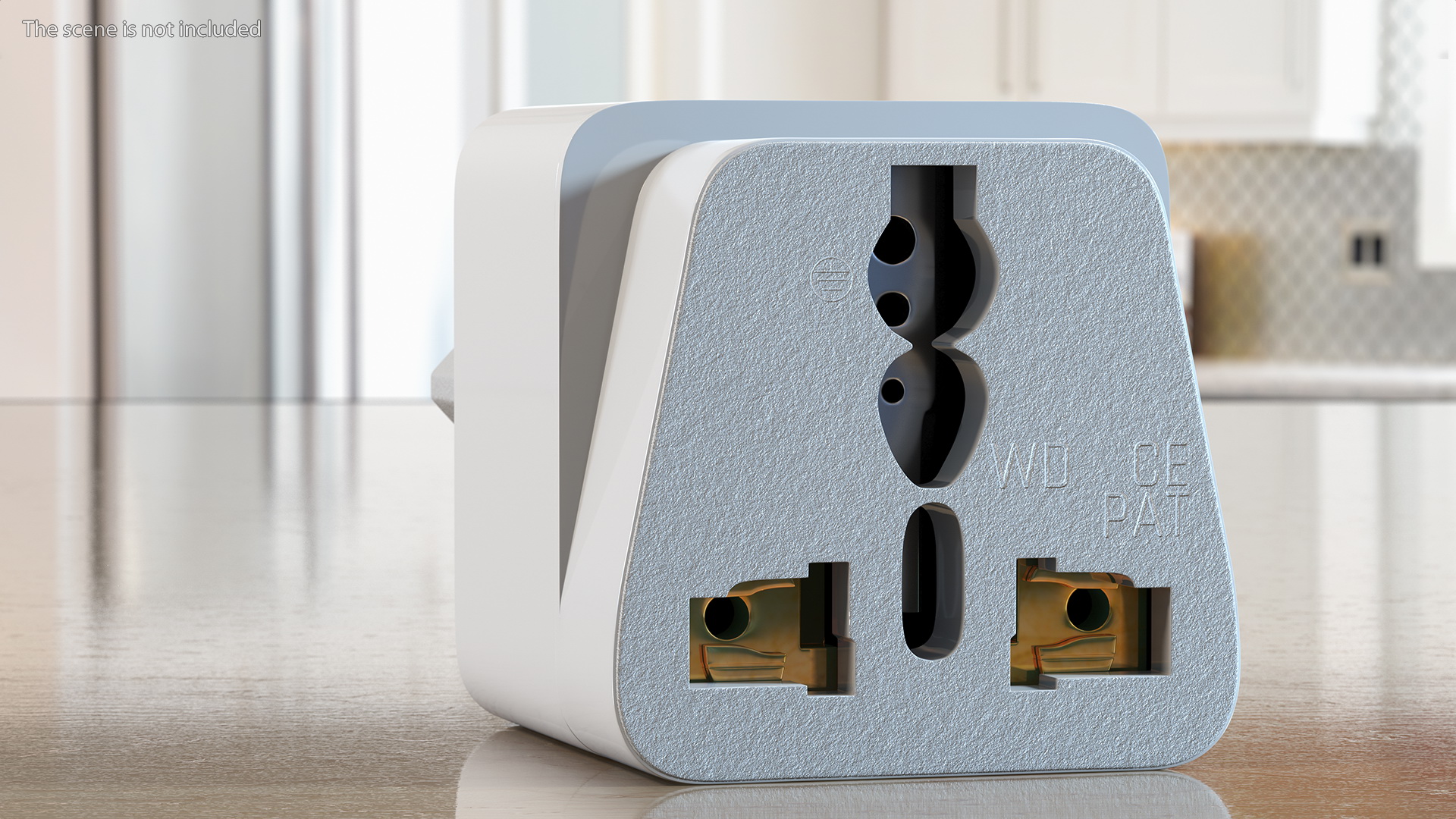 3D model Type N Universal Plug Adapter White