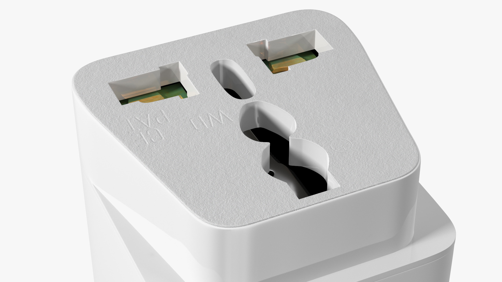 3D model Type N Universal Plug Adapter White