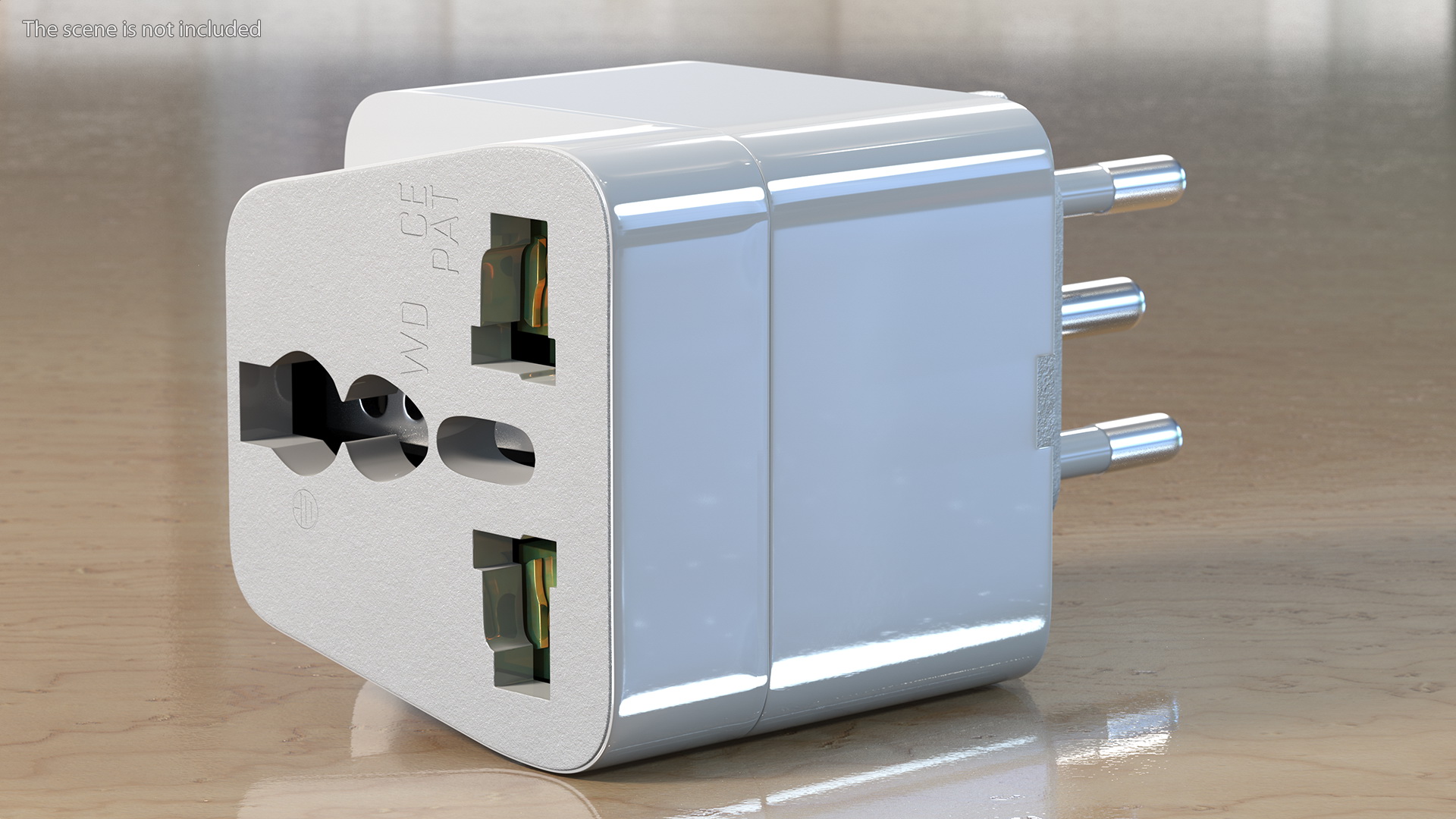 3D model Type N Universal Plug Adapter White