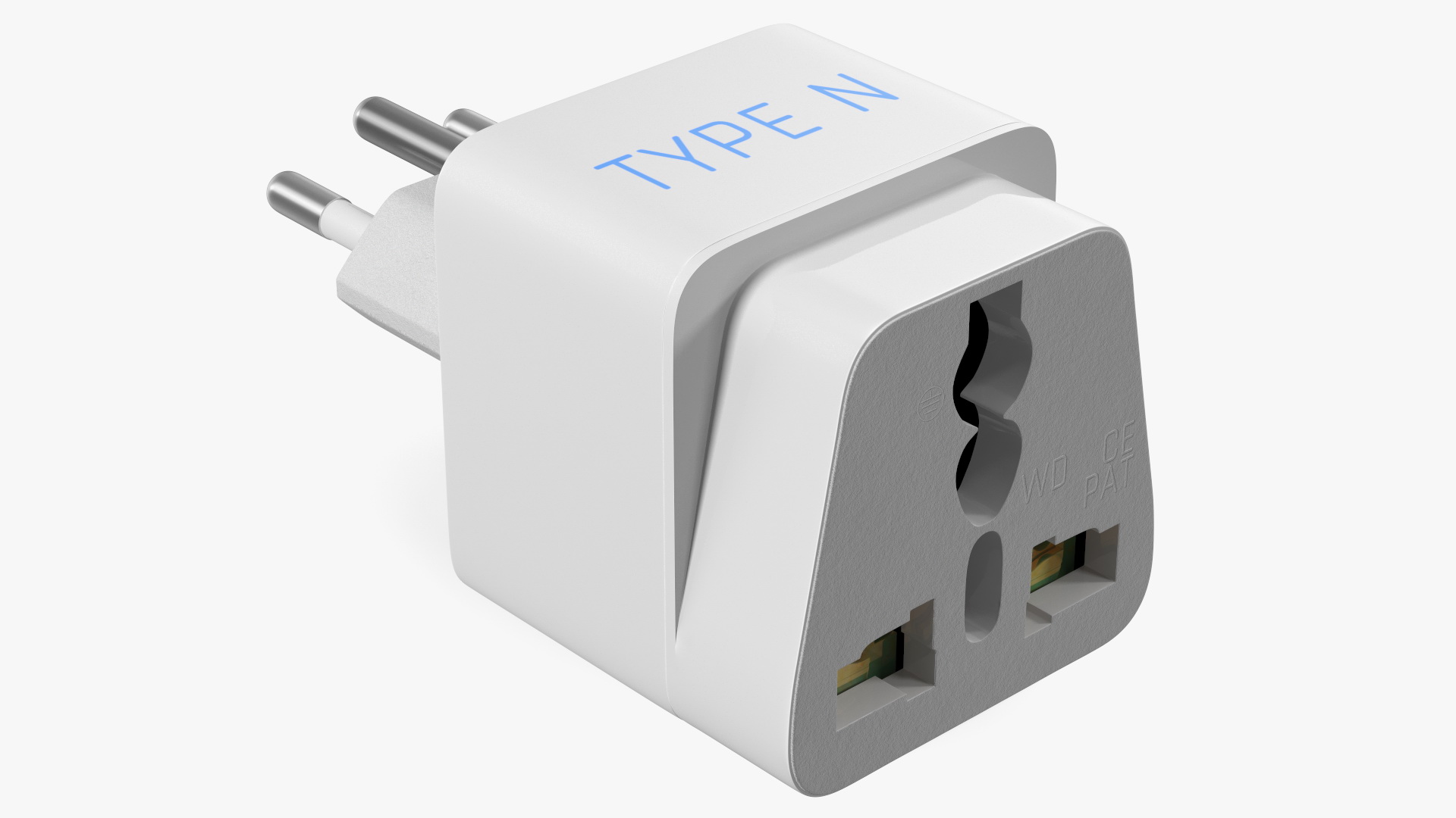3D model Type N Universal Plug Adapter White