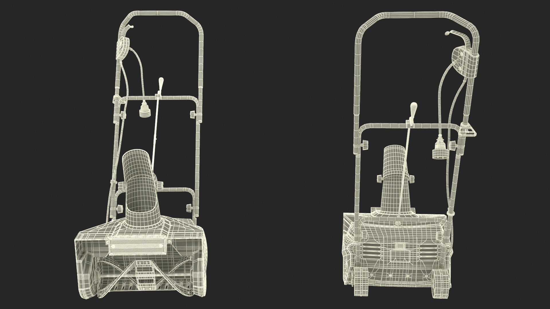 Corded Electric Snow Blower 3D