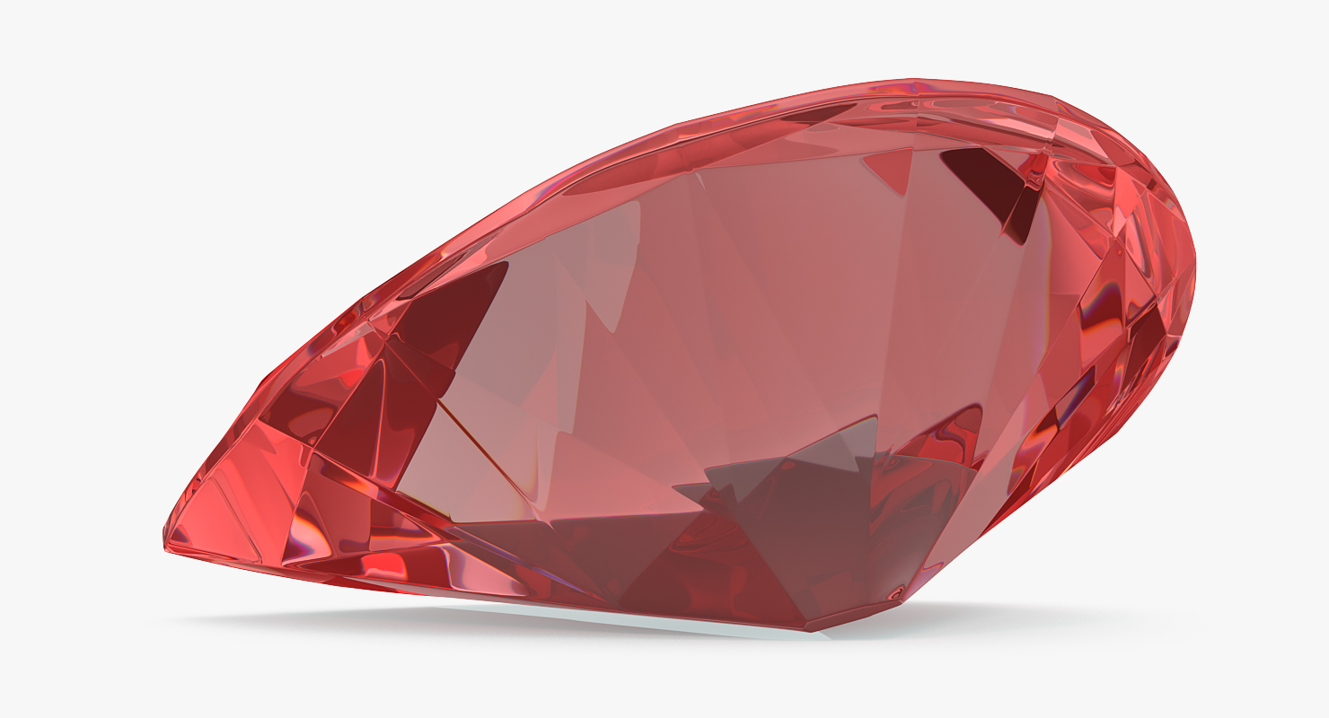 3D Pear Shape Diamonds Set model