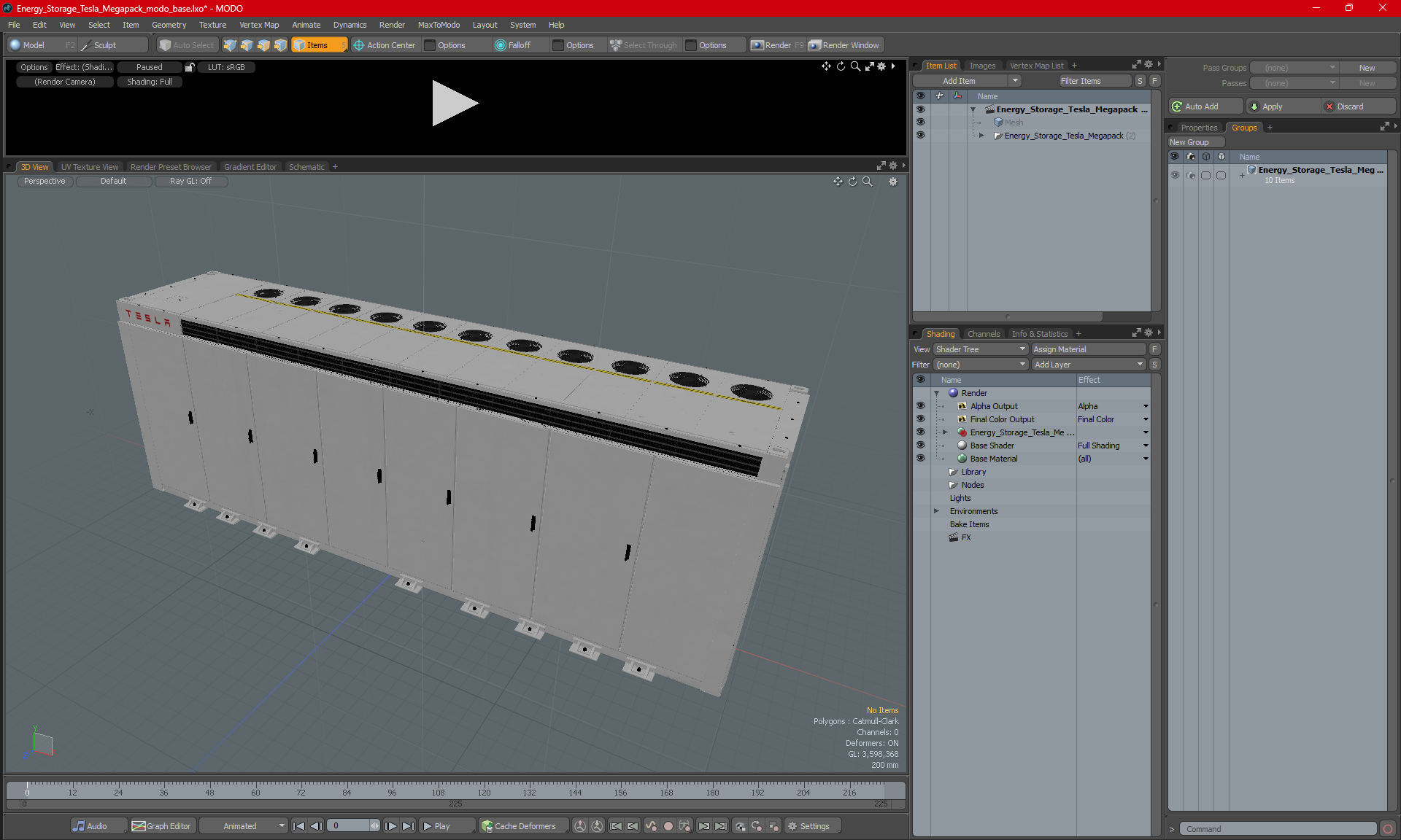 Energy Storage Tesla Megapack 3D model