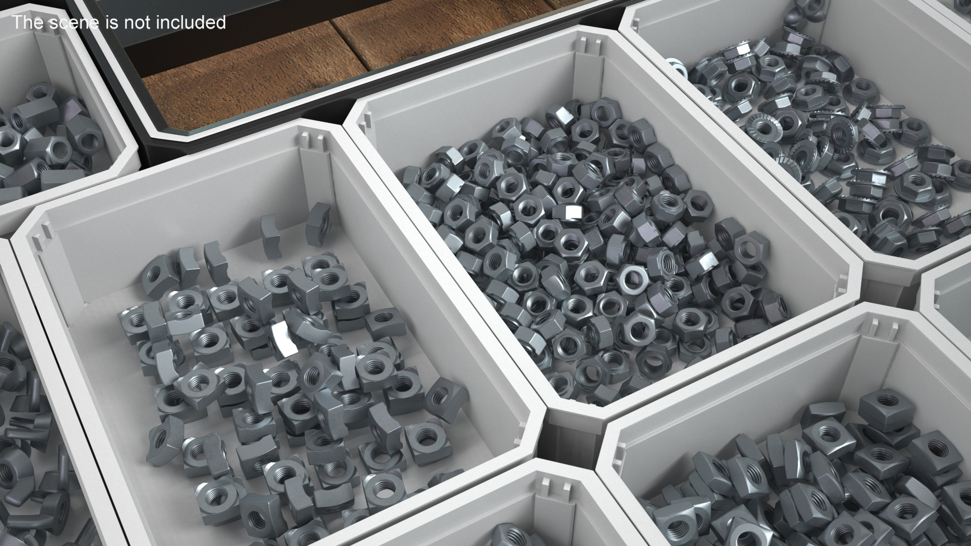 Zinc Steel Nuts Kit 3D model