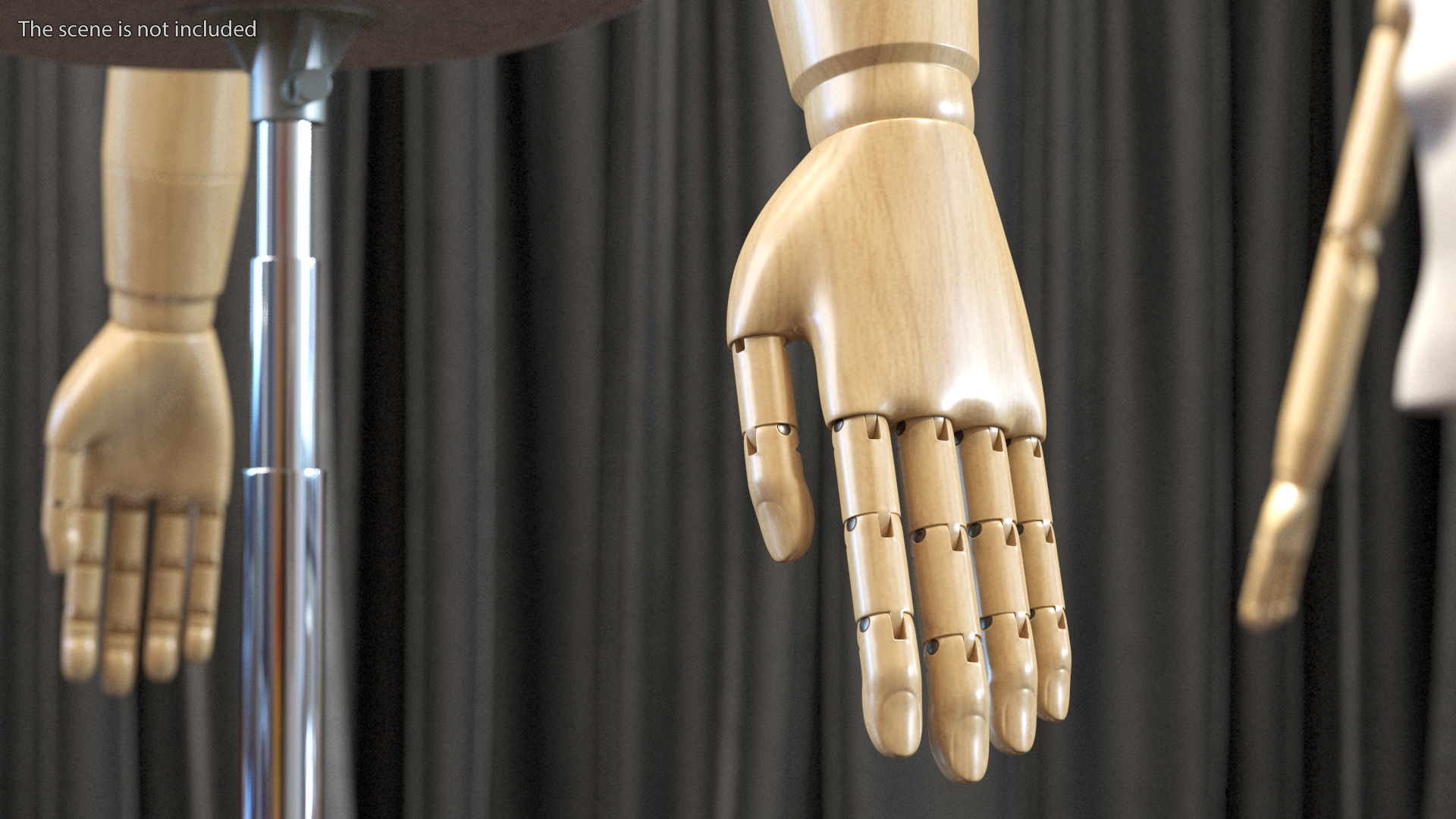 3D Female Flexible Half Body Mannequin Headless with Wooden Base