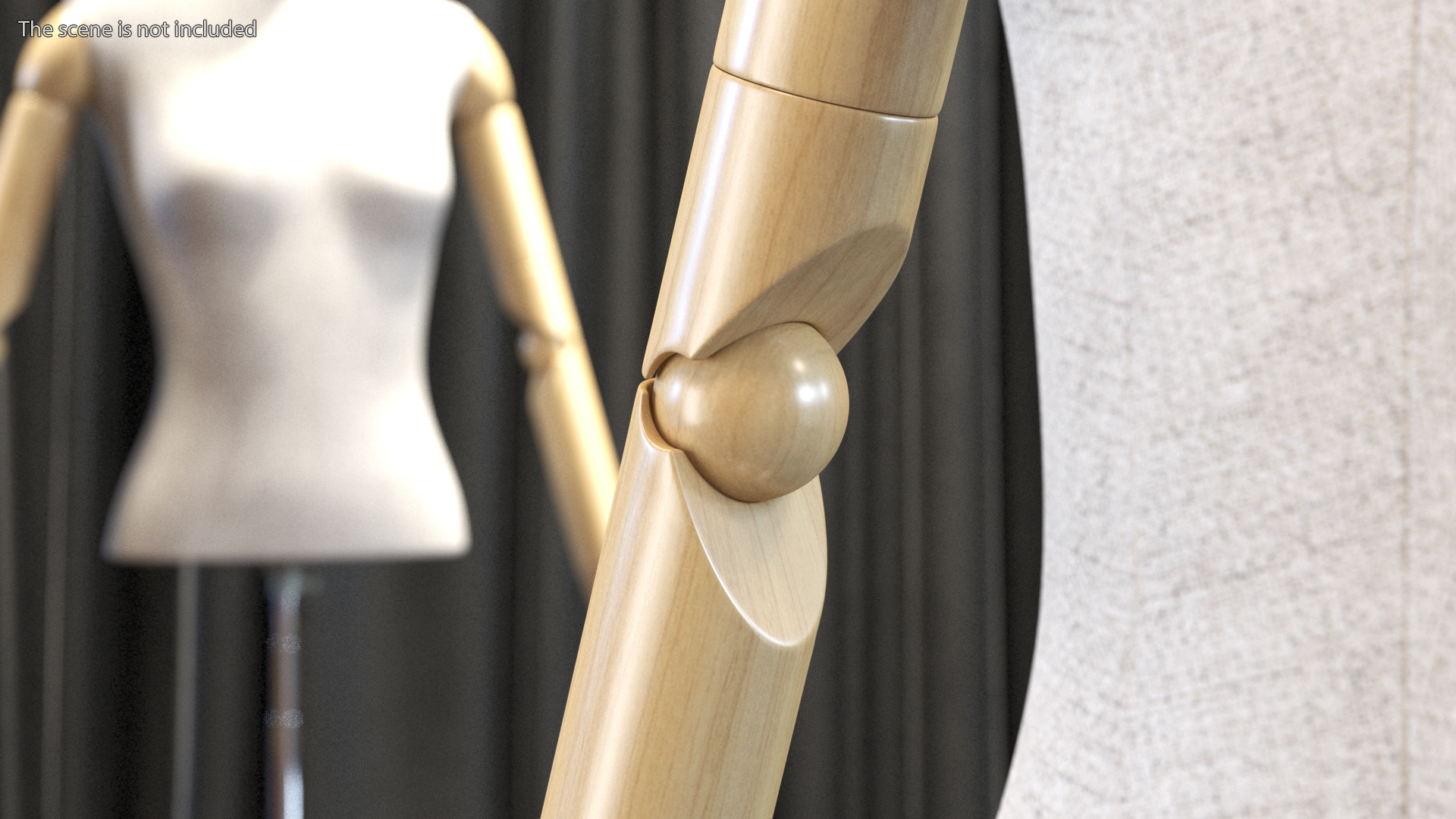3D Female Flexible Half Body Mannequin Headless with Wooden Base