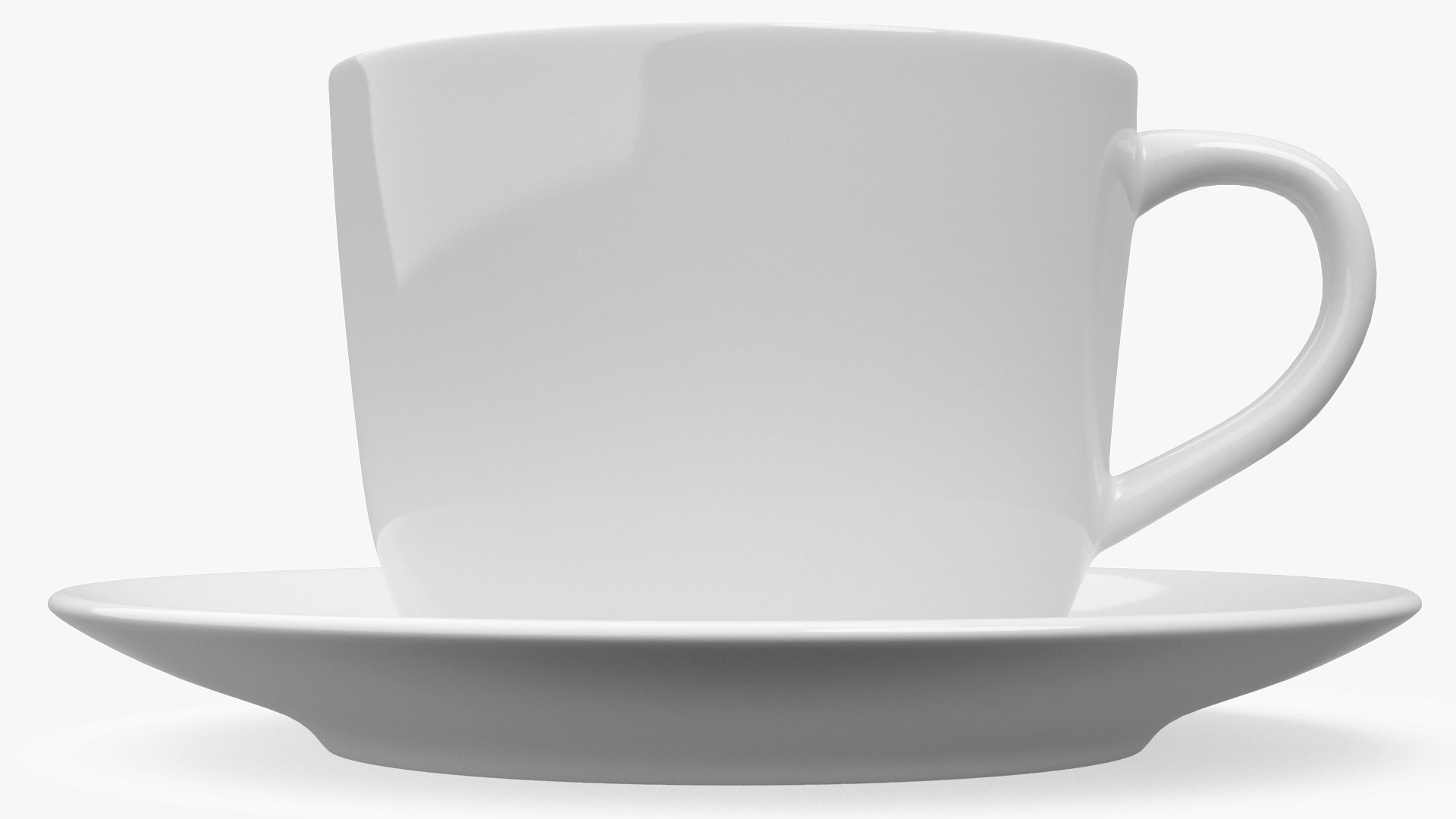 3D model Ceramic Coffee Cup with Saucer