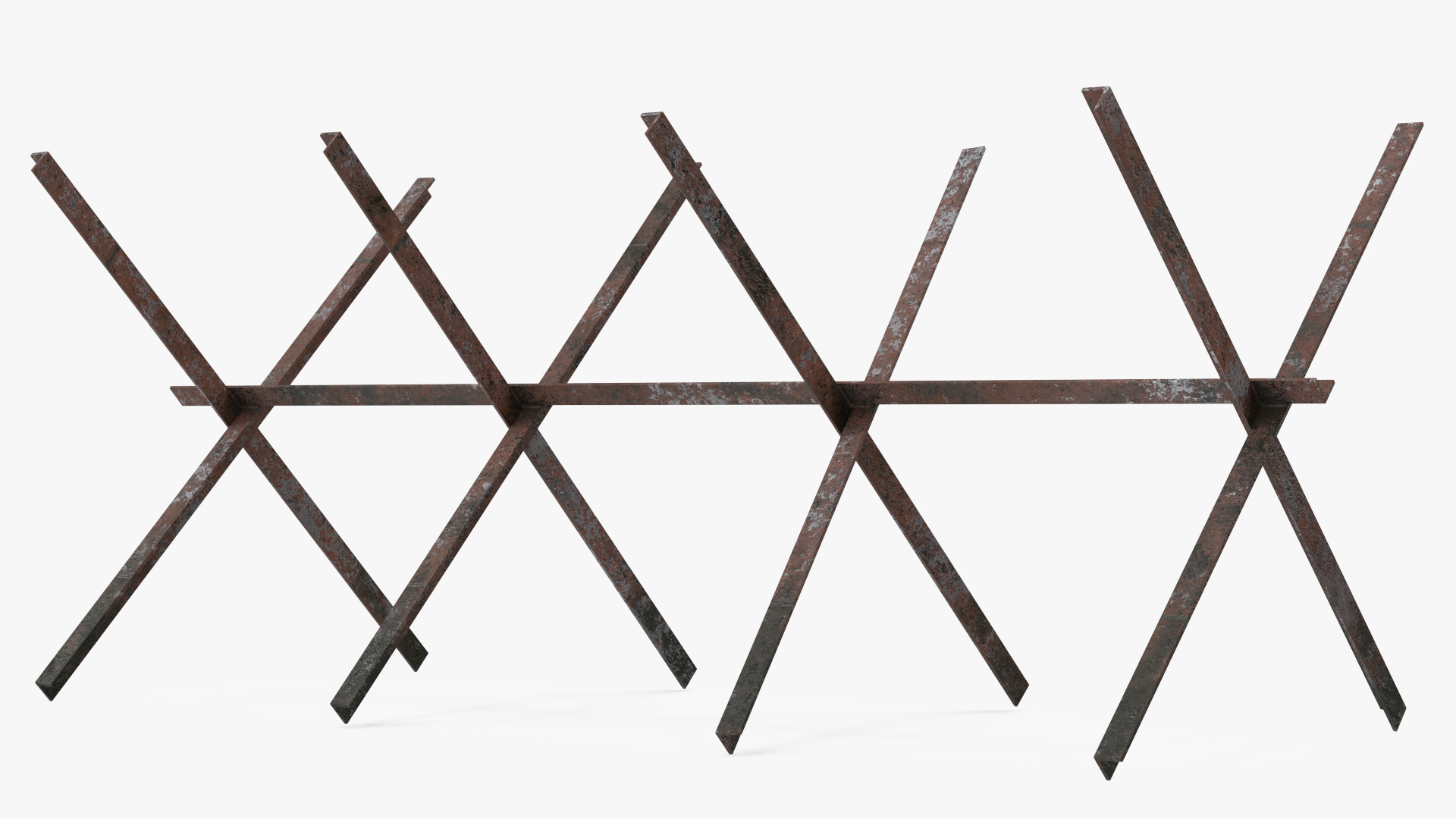 Makeshift Metal Barricade Old 3D model