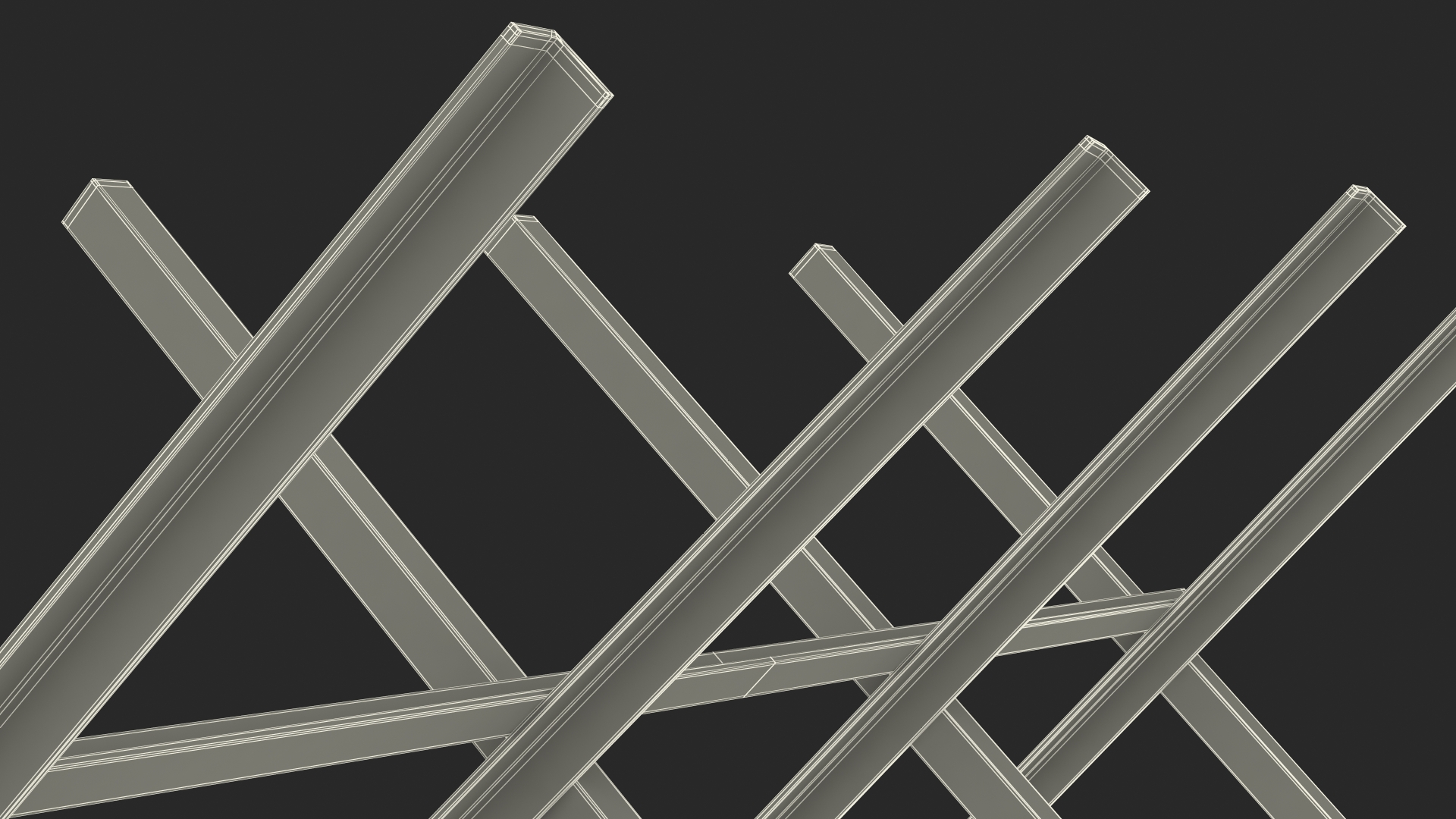 Makeshift Metal Barricade Old 3D model