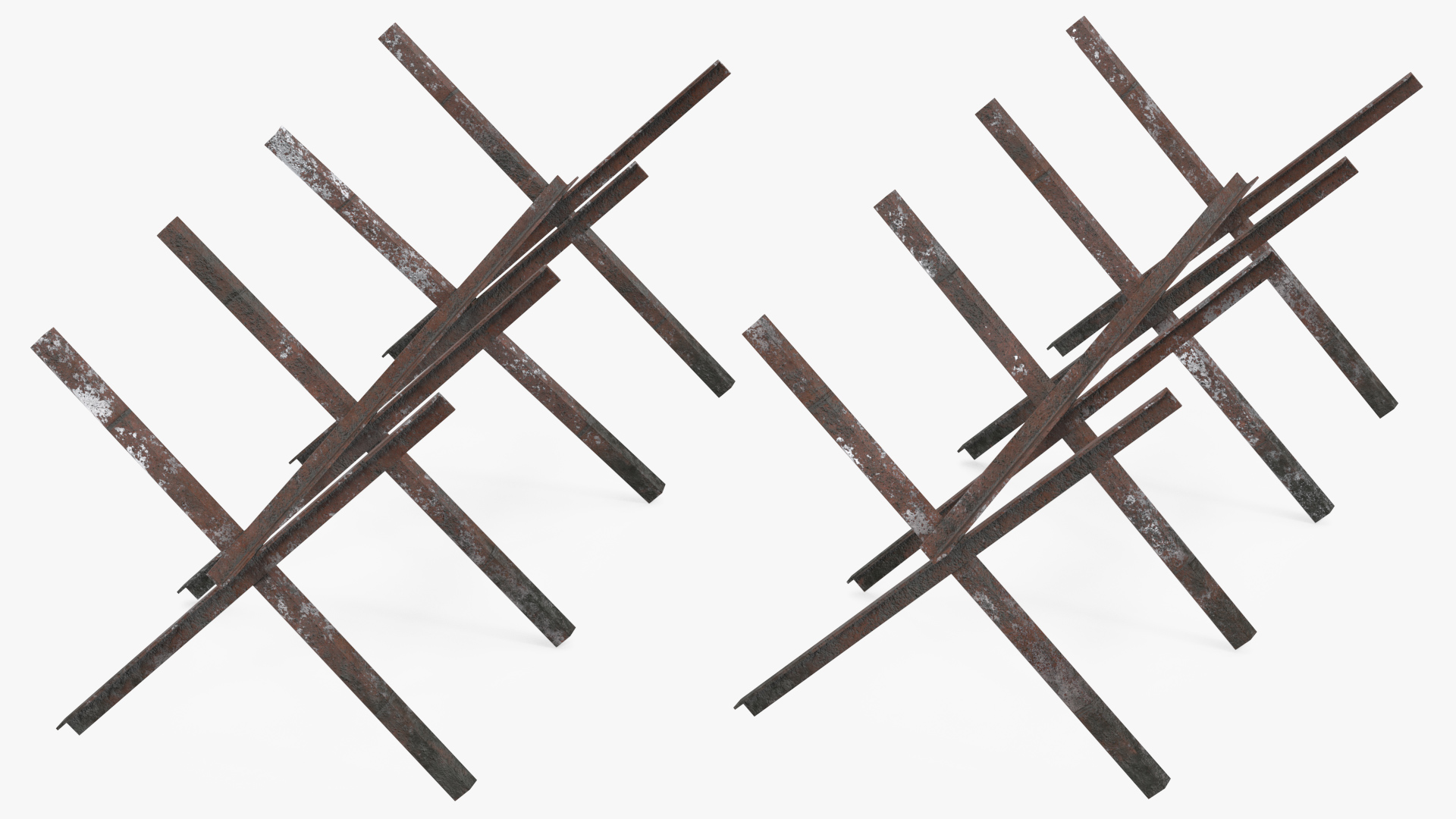 Makeshift Metal Barricade Old 3D model