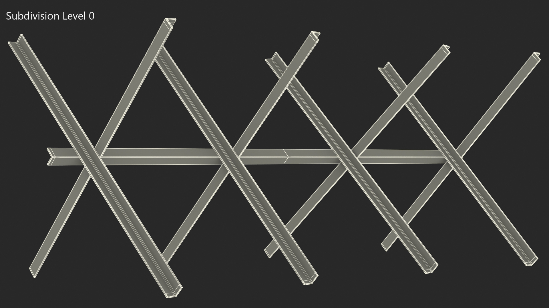 Makeshift Metal Barricade Old 3D model