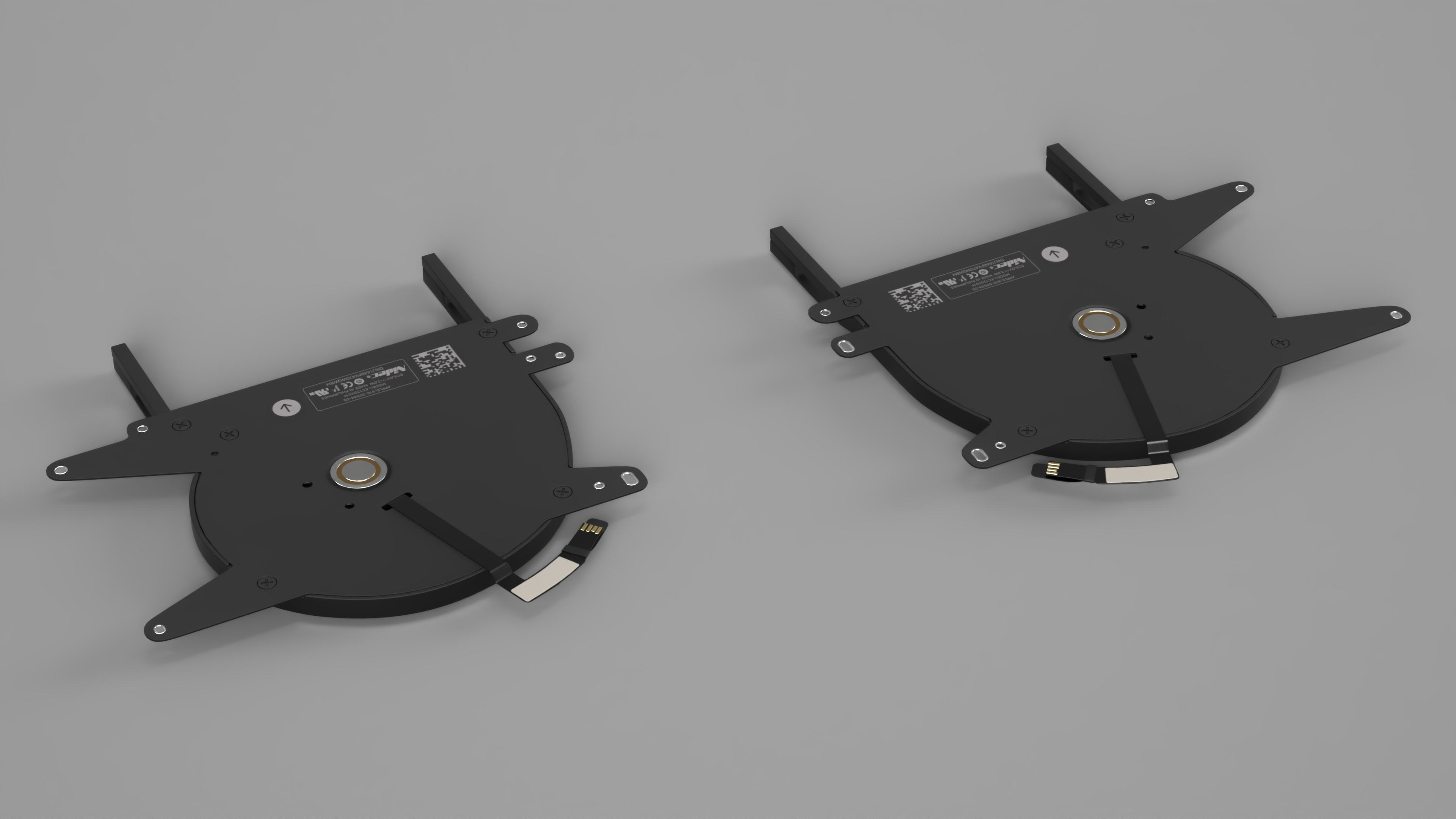 3D model Right and Left Fans of MacBook Pro 14 M2