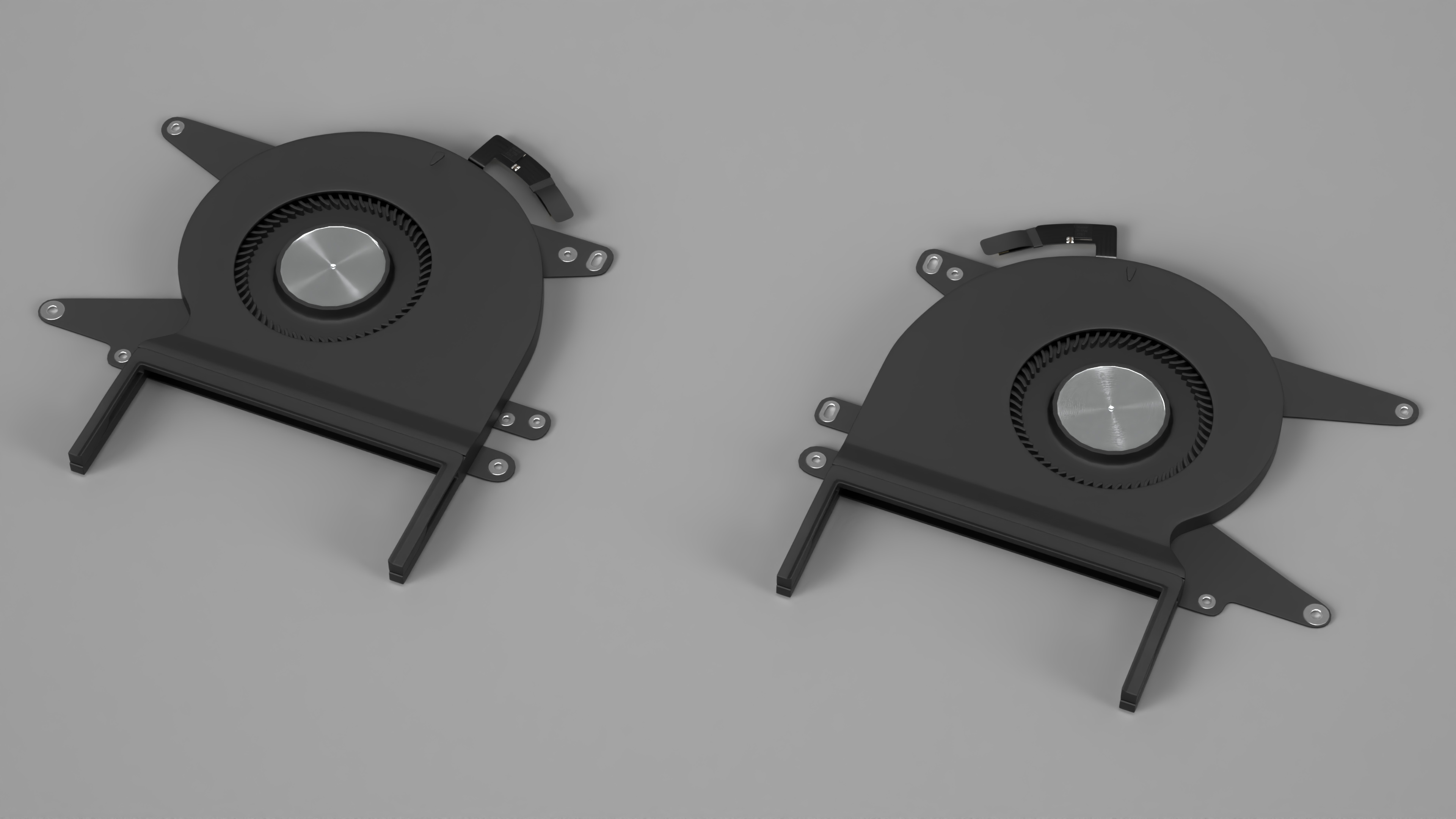 3D model Right and Left Fans of MacBook Pro 14 M2