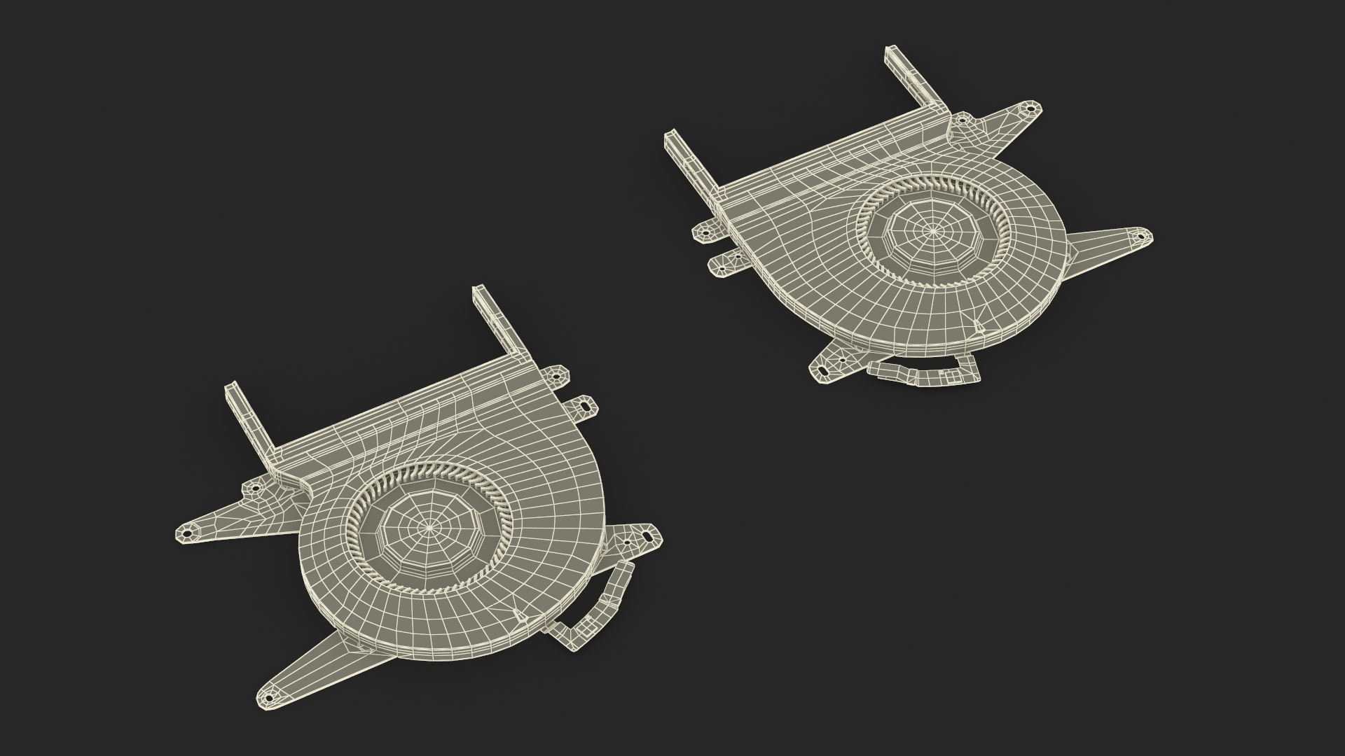 3D model Right and Left Fans of MacBook Pro 14 M2