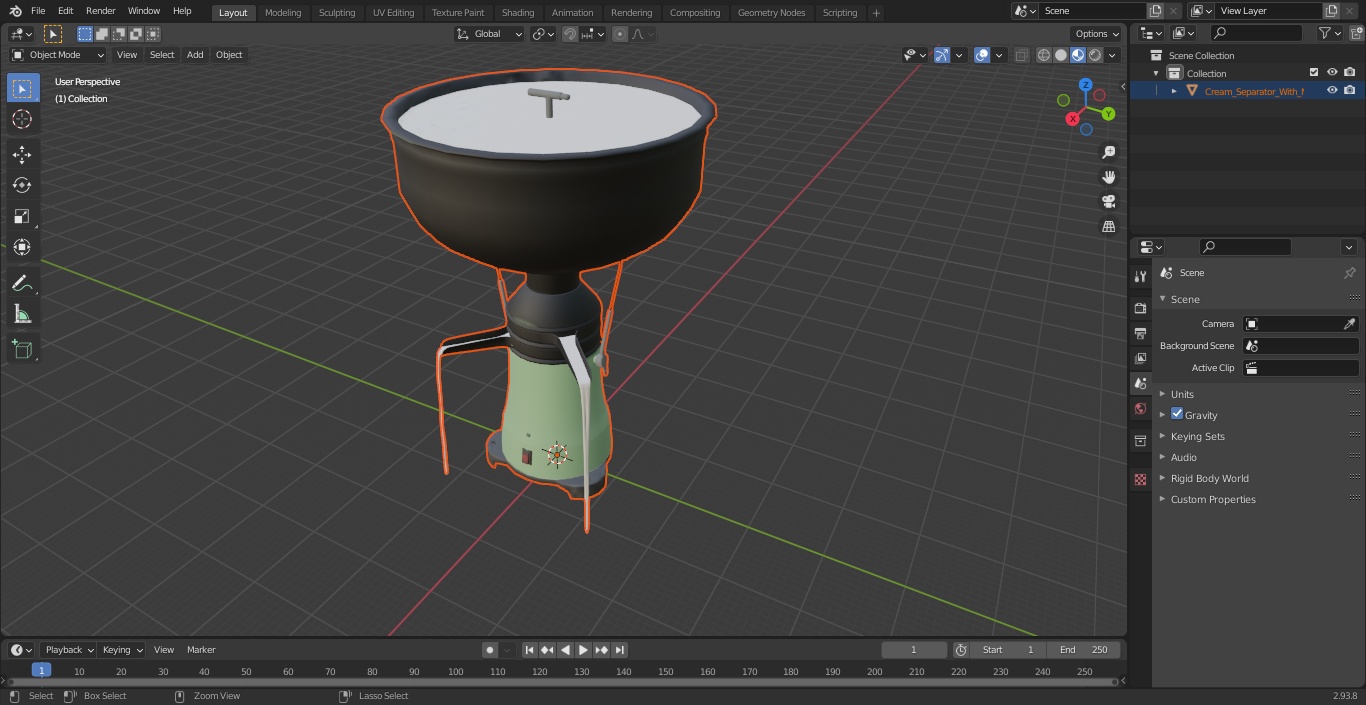 3D Cream Separator With Milk Generic model