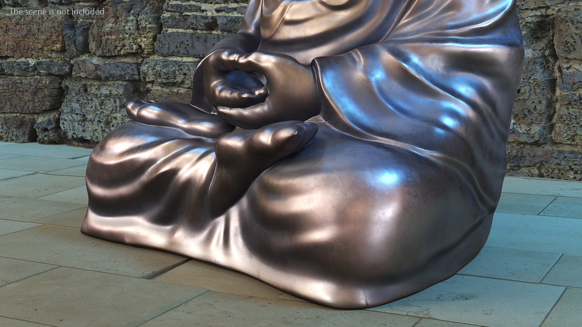 3D Sitting Buddha Statue Bronze model