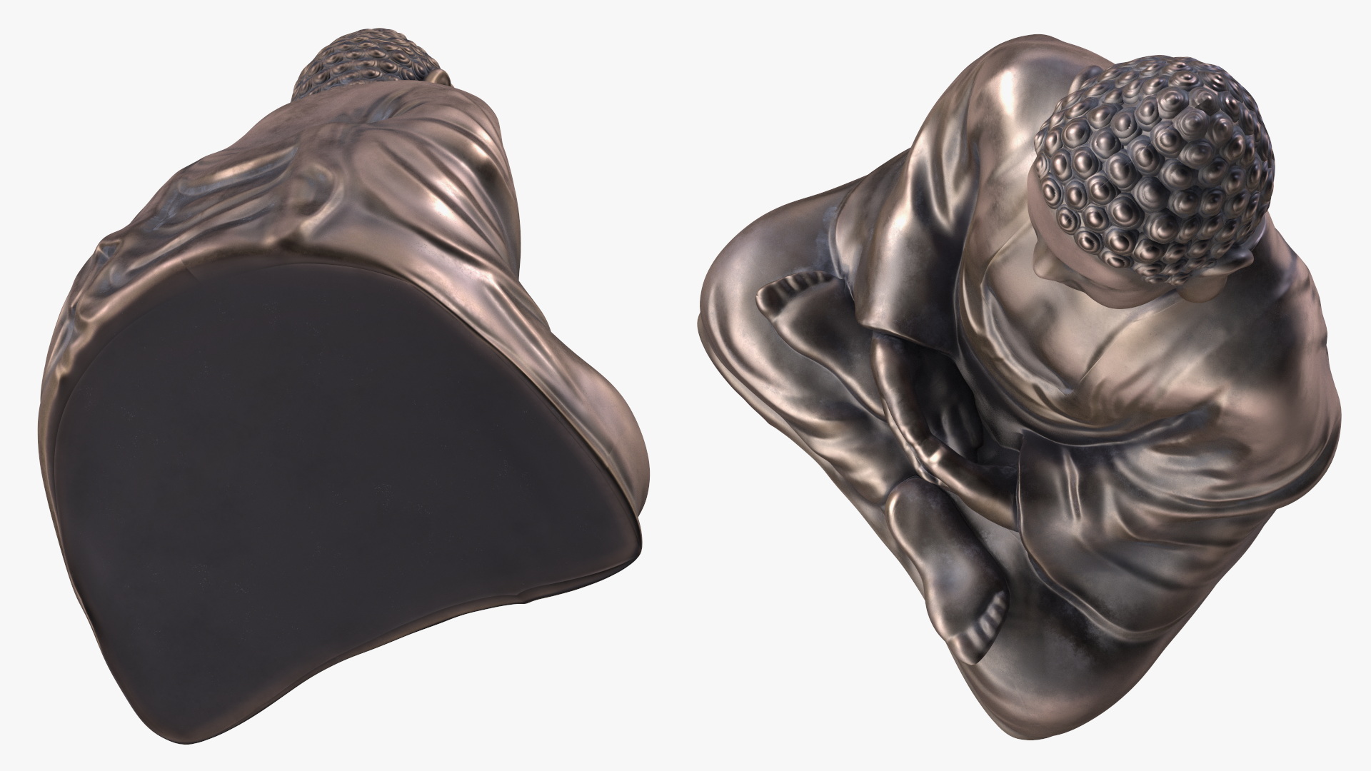3D Sitting Buddha Statue Bronze model